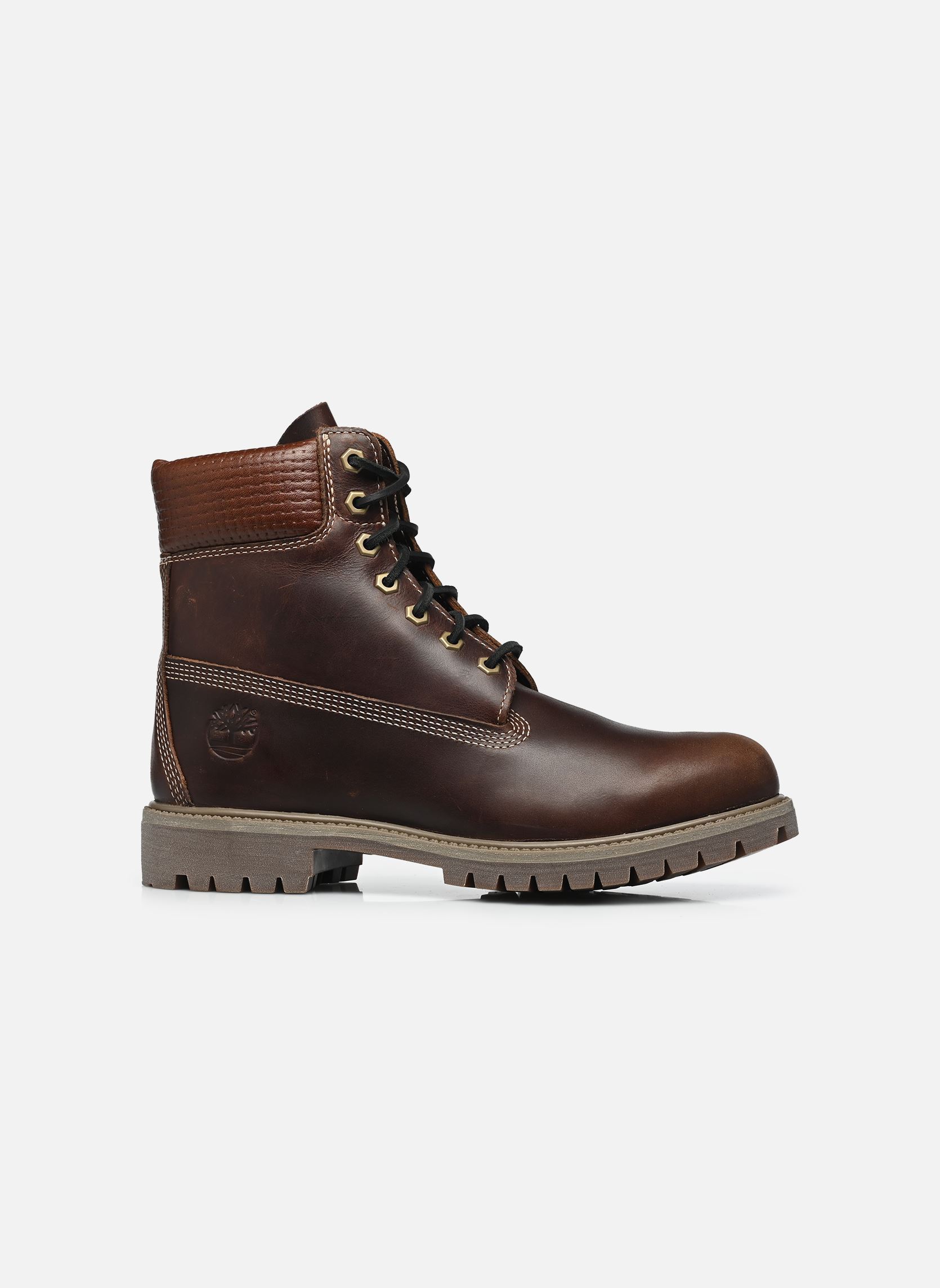 Bottines à lacets Timberland Premium 6 Inch Lace Up Waterp homme marron Timberland Bottines à lacets Timberland Premium 6 Inch Lace Up Waterp homme marron MEDIUM BROWN FULL GRAIN / BLAC