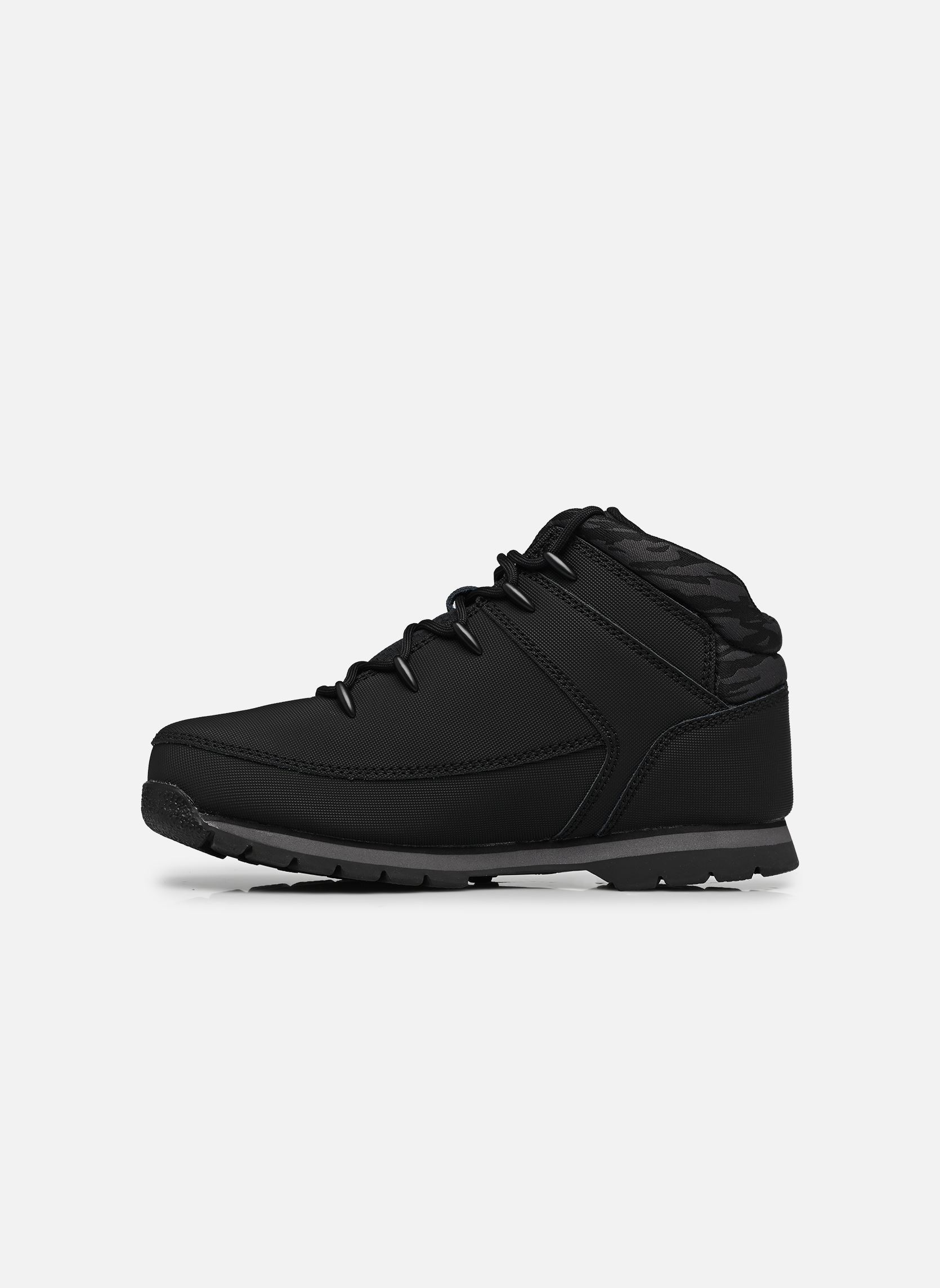 Veterlaarsjes Euro Sprint MID LACE UP BOOT jongens zwart Timberland Veterlaarsjes Euro Sprint MID LACE UP BOOT jongens zwart BLACK MESH W MD GREY