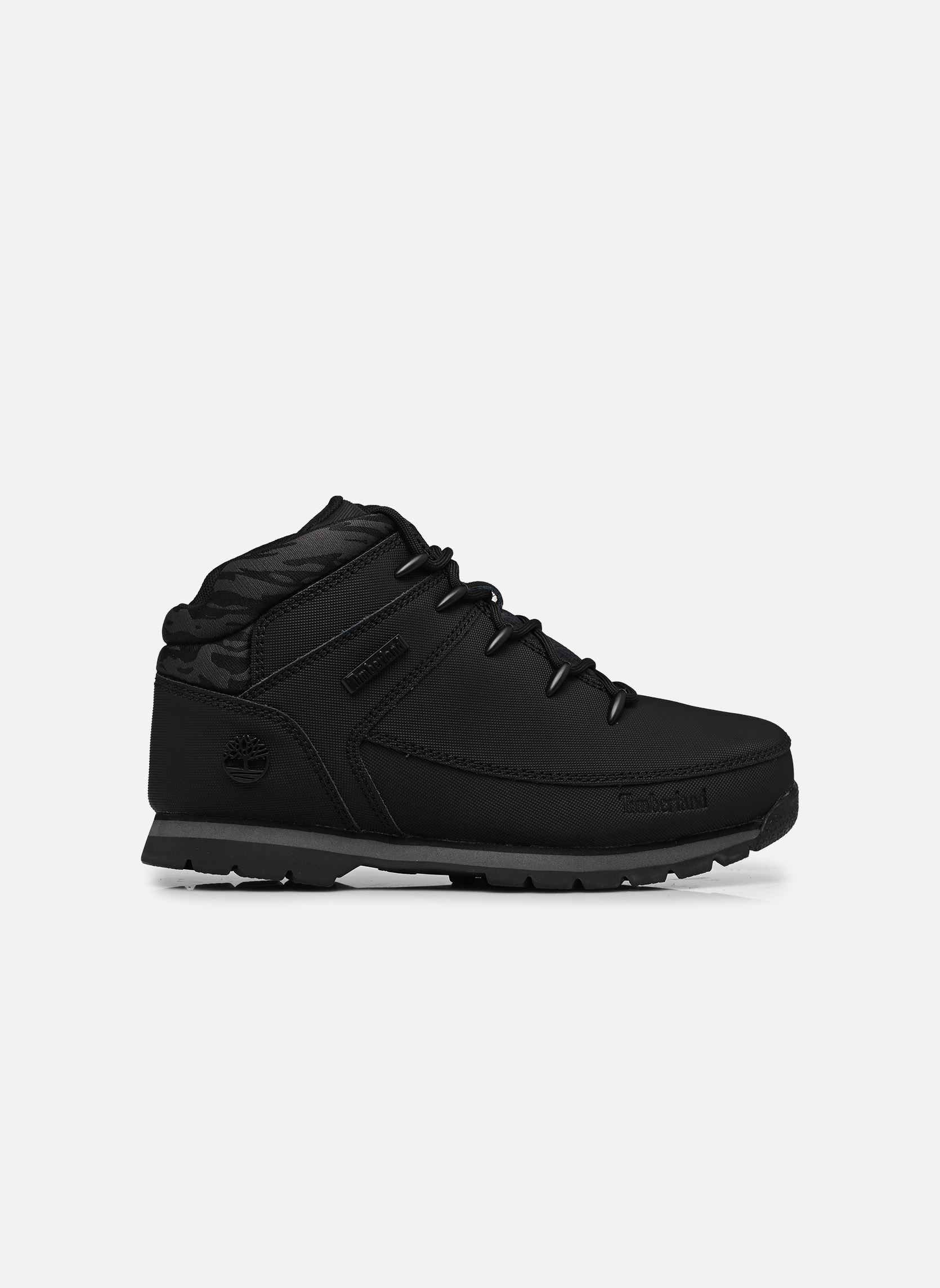 Veterlaarsjes Euro Sprint MID LACE UP BOOT jongens zwart Timberland Veterlaarsjes Euro Sprint MID LACE UP BOOT jongens zwart BLACK MESH W MD GREY