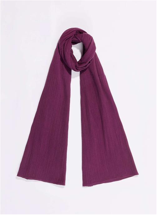 La Fiancée Echarpes Foulard rectangulaire en gaze de coton bio BUTCH femme violet