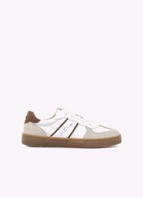 Baskets basses Sneakers Femme MTNG ROY rouge femme beige
