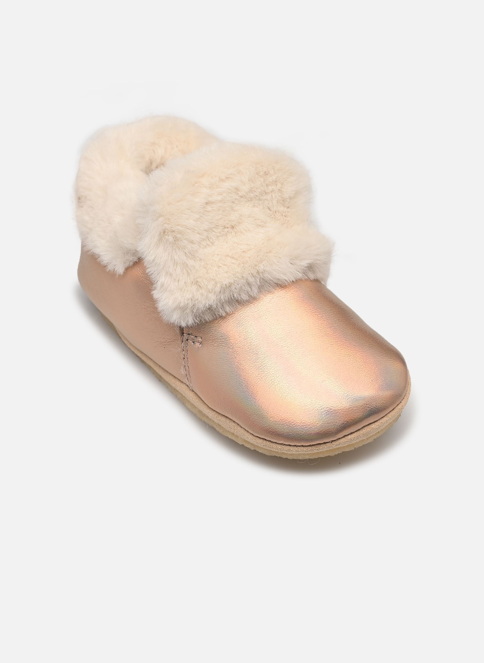 Hausschuhe DOUDOU FUR mädchen silber Bonton Hausschuhe DOUDOU FUR mädchen silber Copper