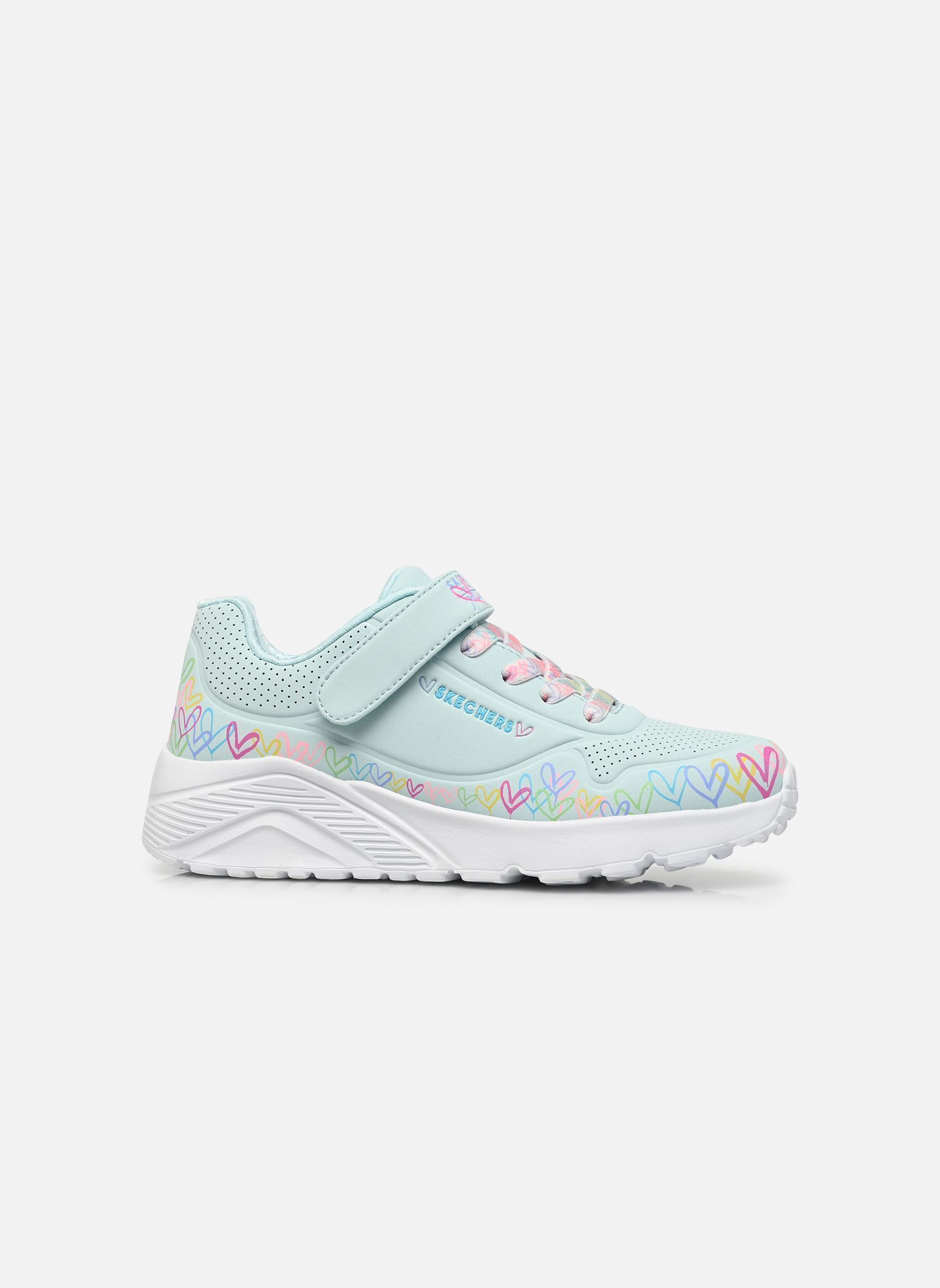 Baskets Uno Lite - Heart Craze Goldcrown fille vert Skechers Baskets Uno Lite - Heart Craze Goldcrown fille vert LBMT