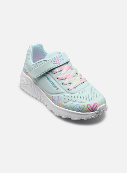 Skechers Baskets Uno Lite - Heart Craze Goldcrown fille vert