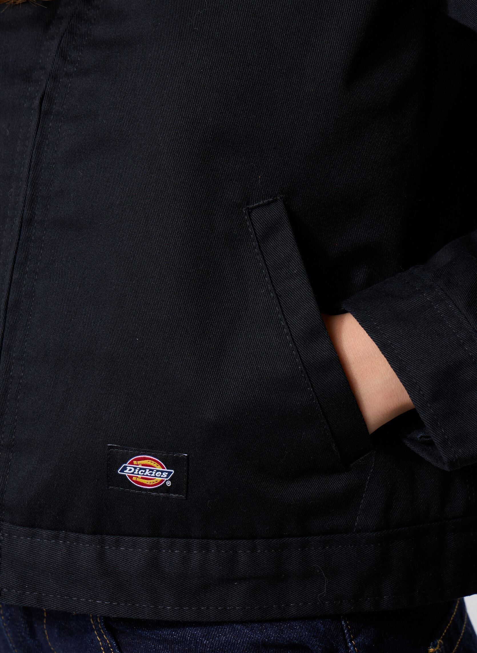 Vestes Lined Eisenhower Crop W femme noir Dickies Vestes Lined Eisenhower Crop W femme noir REC BLACK