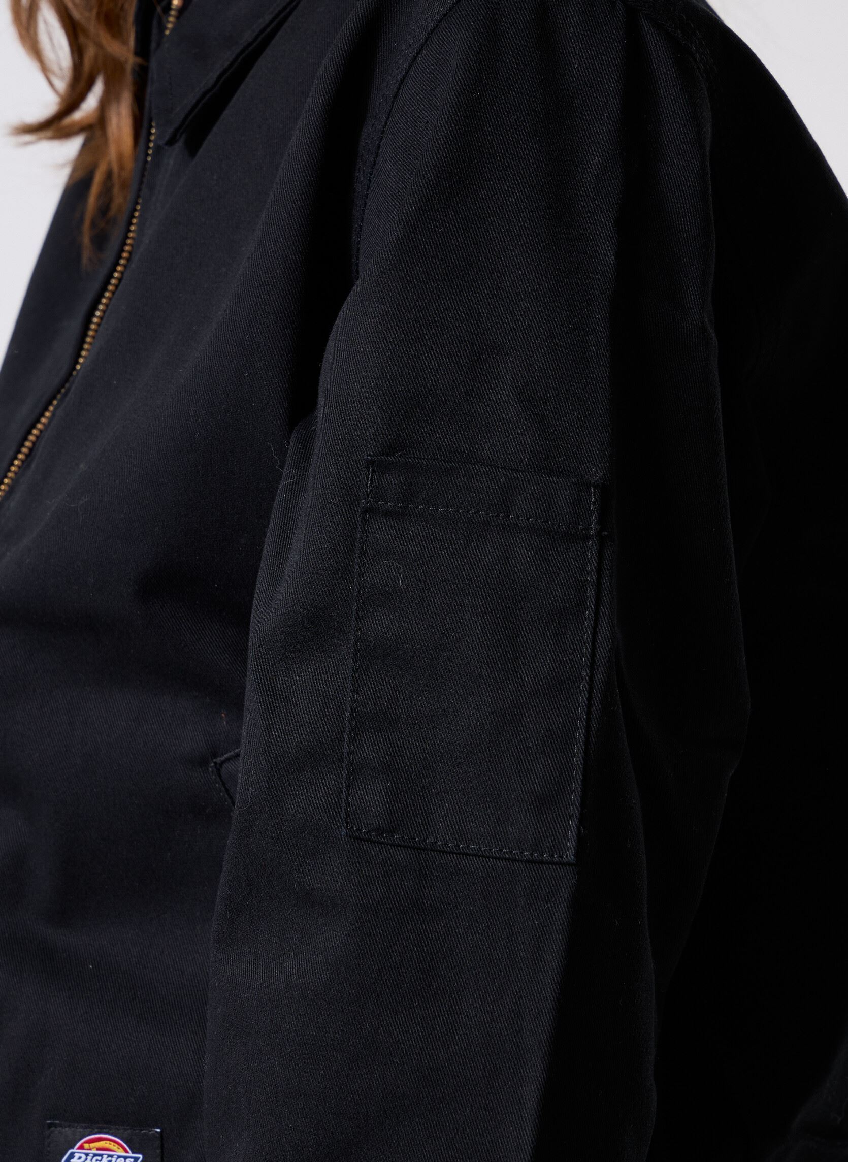Vestes Lined Eisenhower Crop W femme noir Dickies Vestes Lined Eisenhower Crop W femme noir REC BLACK