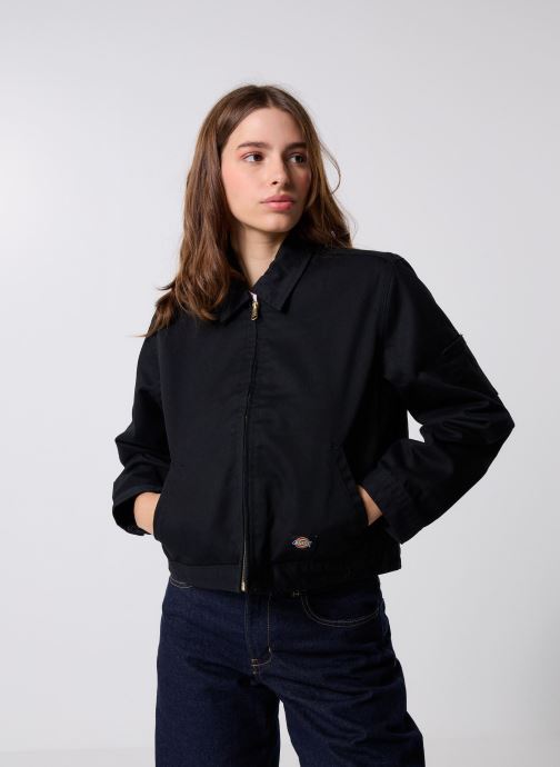 Dickies Vestes Lined Eisenhower Crop W femme noir