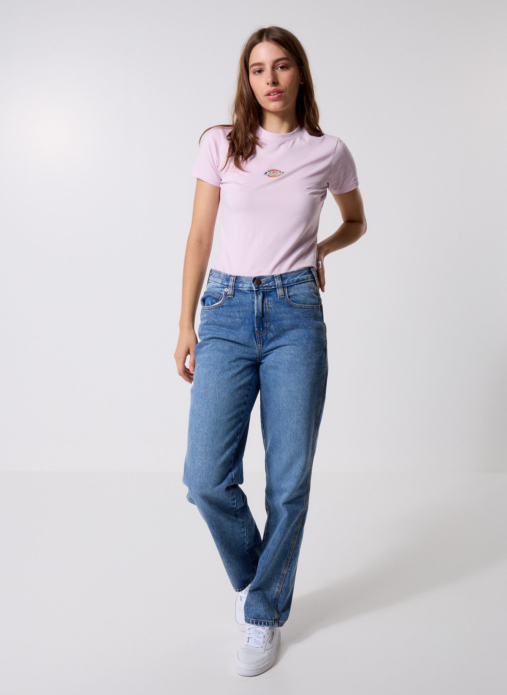 Jeans mom Farner Denim W femme bleu Dickies Jeans mom Farner Denim W femme bleu RINSED BLUE W/ FADE