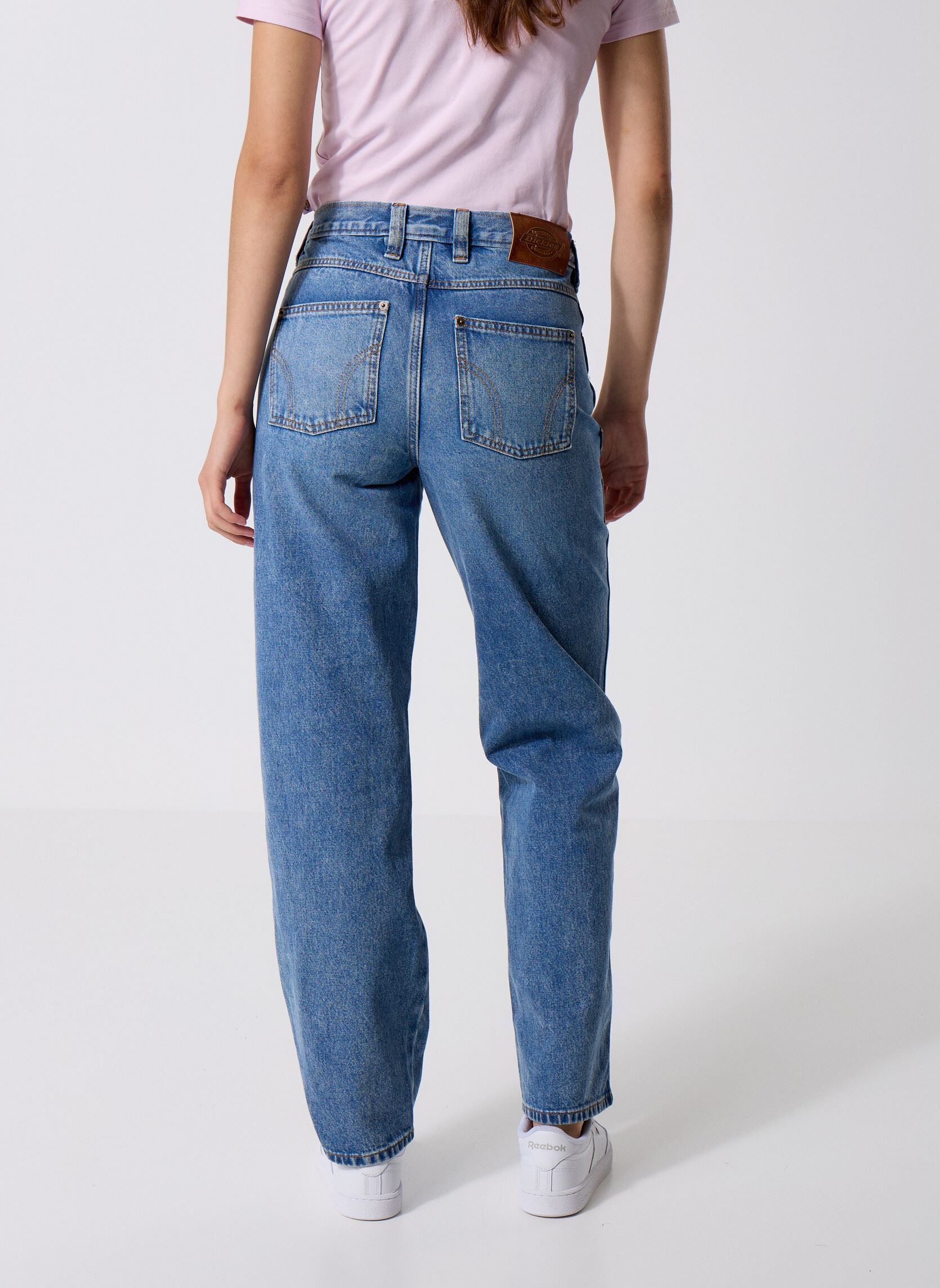 Jeans mom Farner Denim W femme bleu Dickies Jeans mom Farner Denim W femme bleu RINSED BLUE W/ FADE