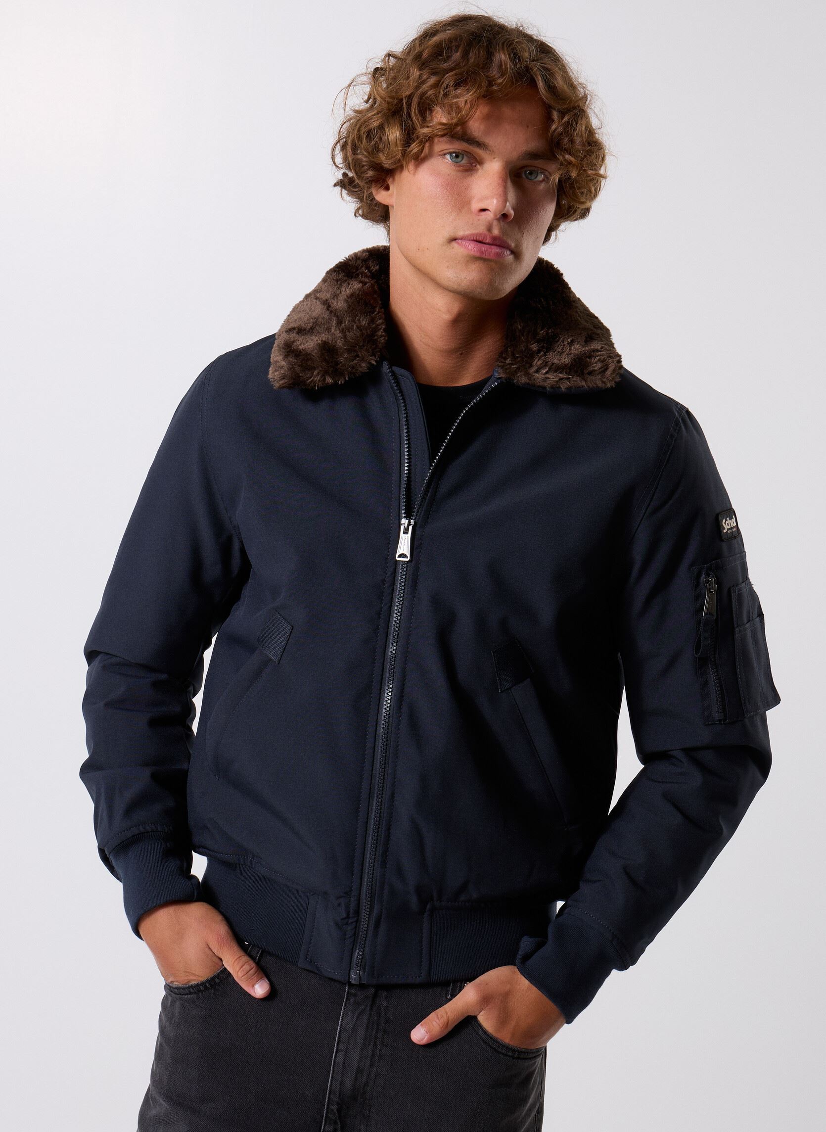 Vêtements Schott Blouson Col Fourrure Schott AIRLINES pour Accessoires