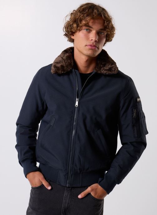 Schott Bomberjacken Blouson Col Fourrure Schott AIRLINES herren blau