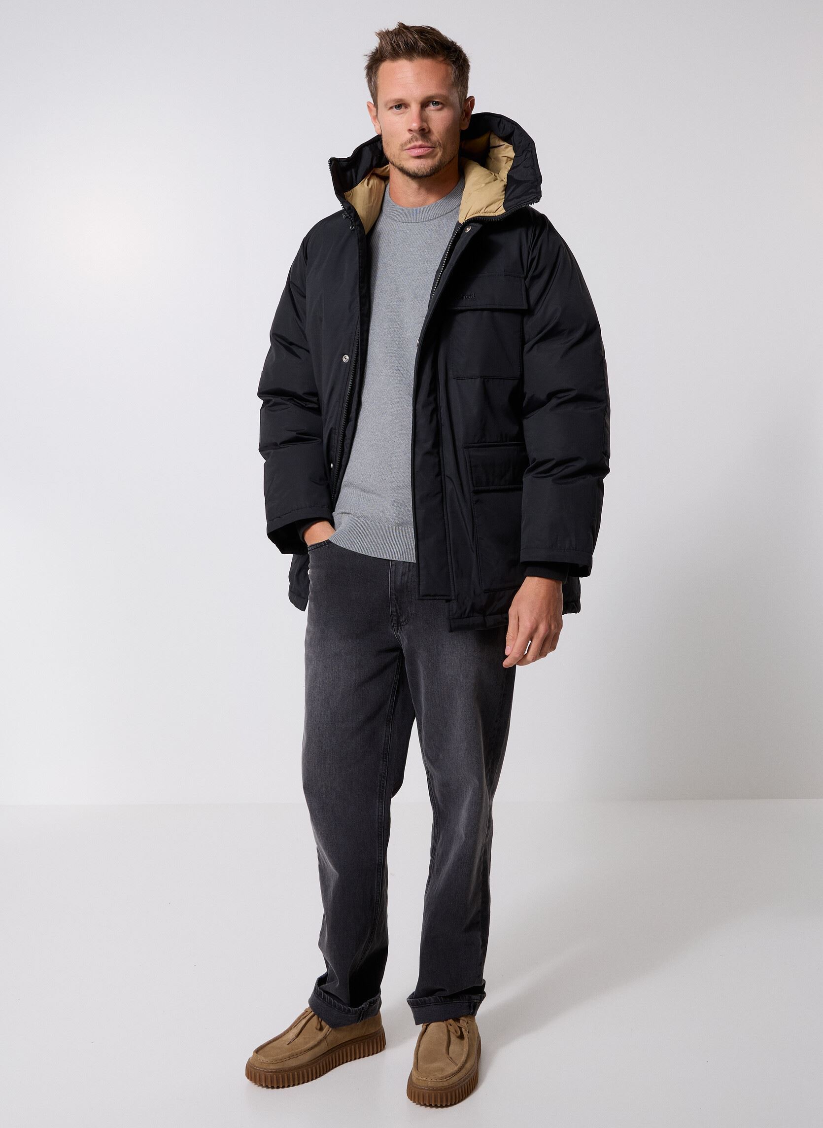 Winterjas Parka 3 Poches Schott BANNER heren zwart Schott Winterjas Parka 3 Poches Schott BANNER heren zwart BLACK