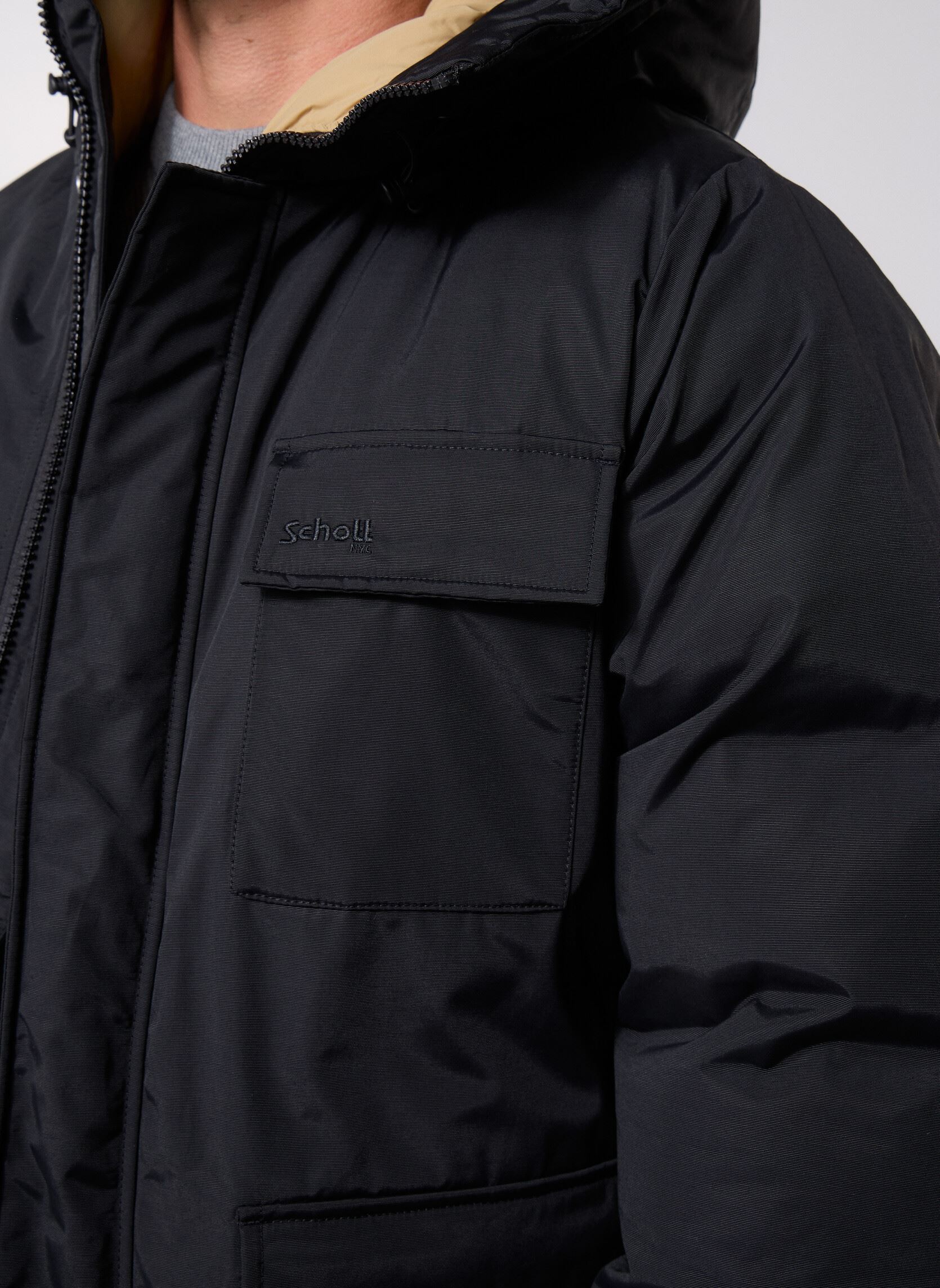 Winterjas Parka 3 Poches Schott BANNER heren zwart Schott Winterjas Parka 3 Poches Schott BANNER heren zwart BLACK