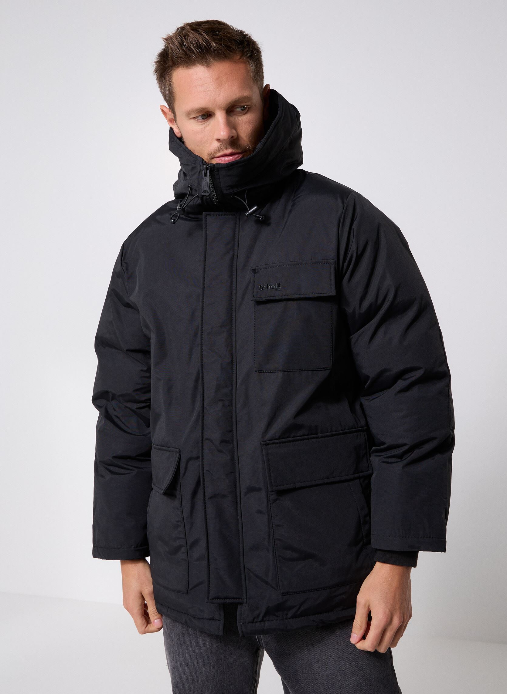 Winterjas Parka 3 Poches Schott BANNER heren zwart Schott Winterjas Parka 3 Poches Schott BANNER heren zwart BLACK