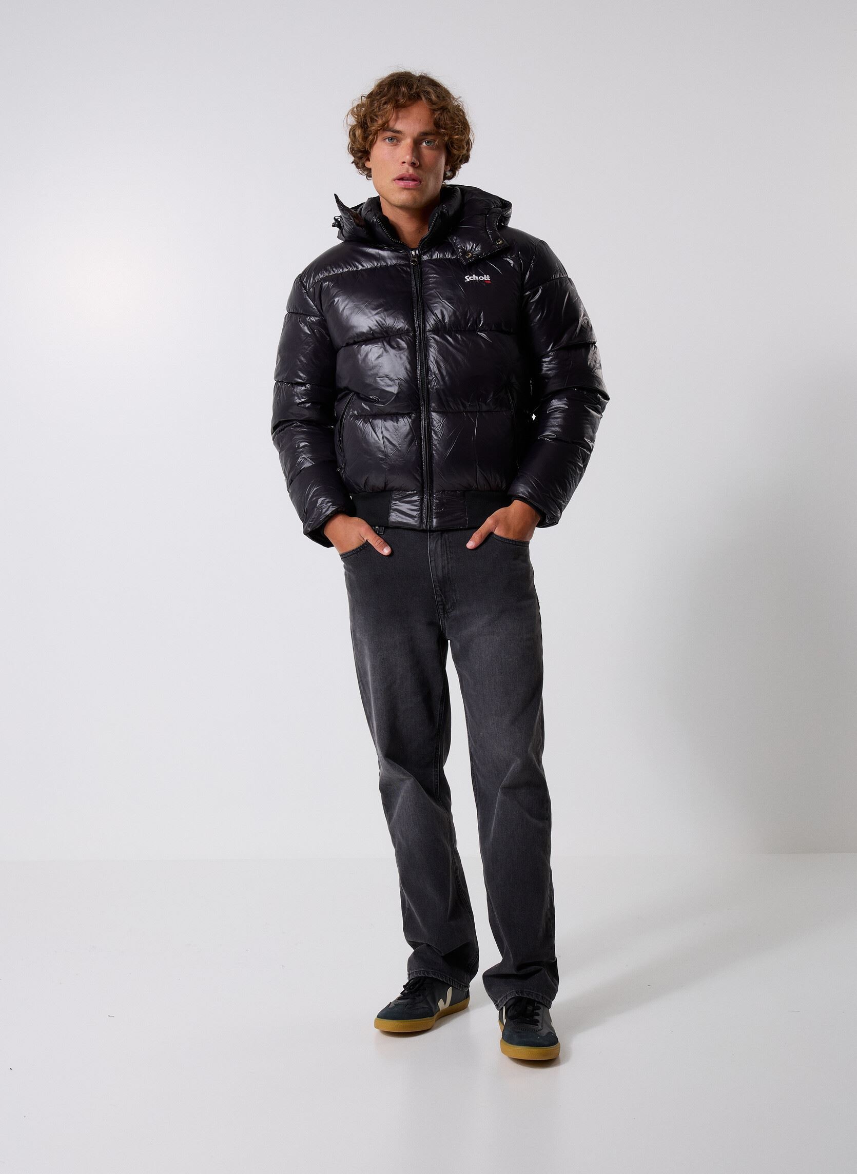 Doudounes Doudoune Brillante Rib Schott COLUSA homme noir Schott Doudounes Doudoune Brillante Rib Schott COLUSA homme noir BLACK