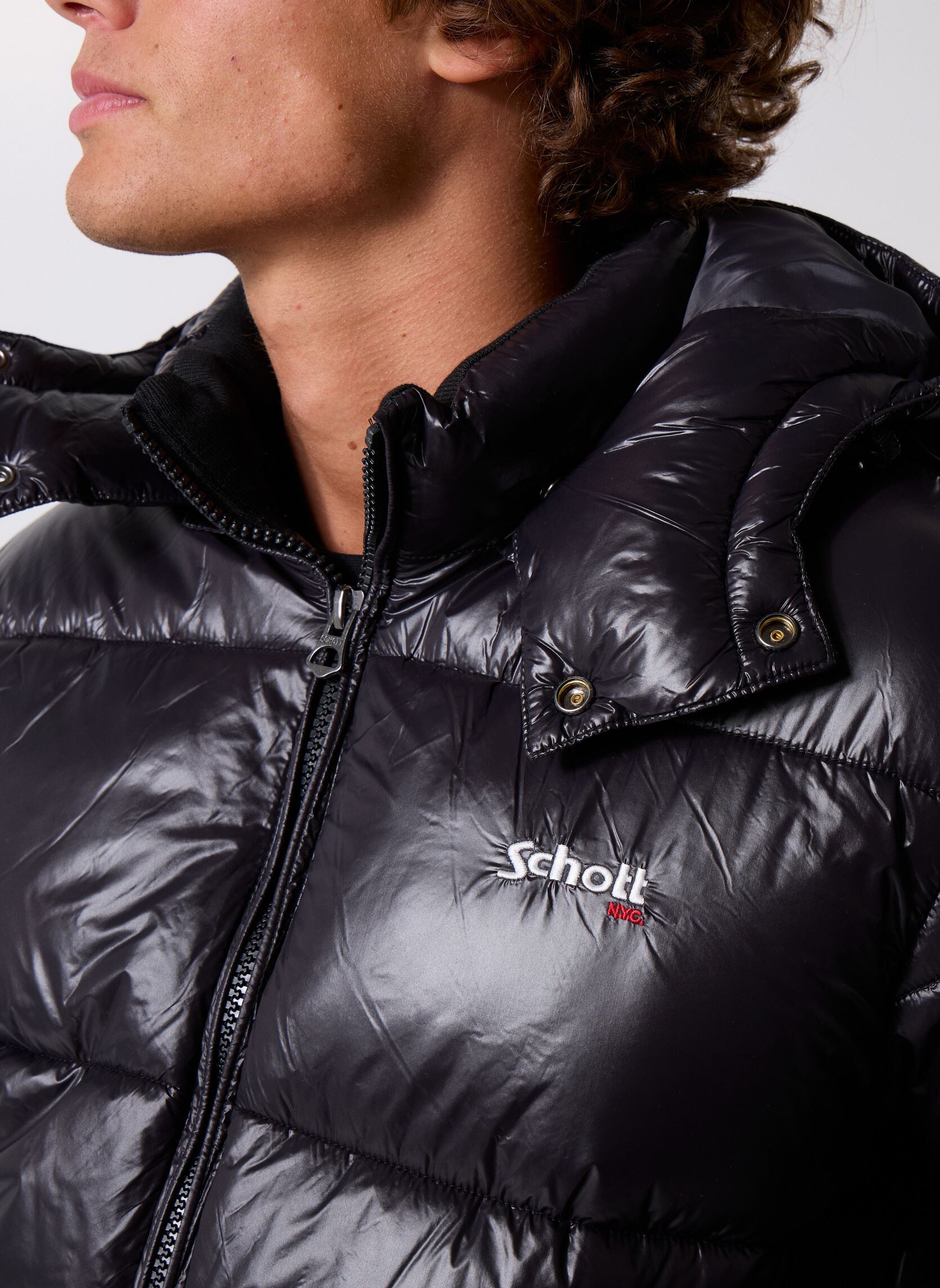 Doudounes Doudoune Brillante Rib Schott COLUSA homme noir Schott Doudounes Doudoune Brillante Rib Schott COLUSA homme noir BLACK
