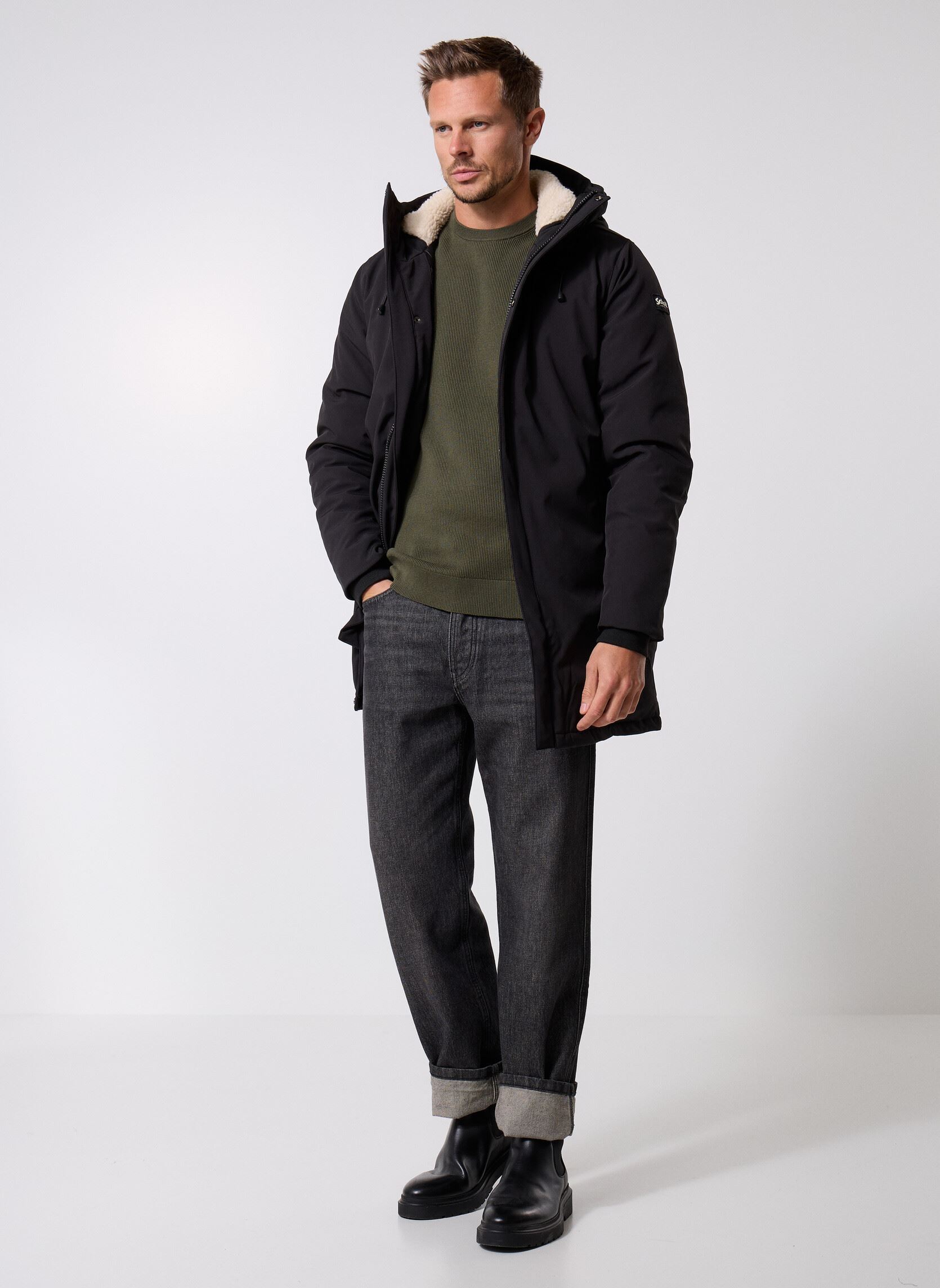 Parkas Parka Doublure Doudoune Schott ELJIN homme noir Schott Parkas Parka Doublure Doudoune Schott ELJIN homme noir BLACK