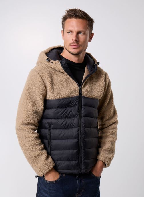 Schott Vestes polaires Big Sweat Sherpa Nylon Schott SWBRIGHTON homme beige