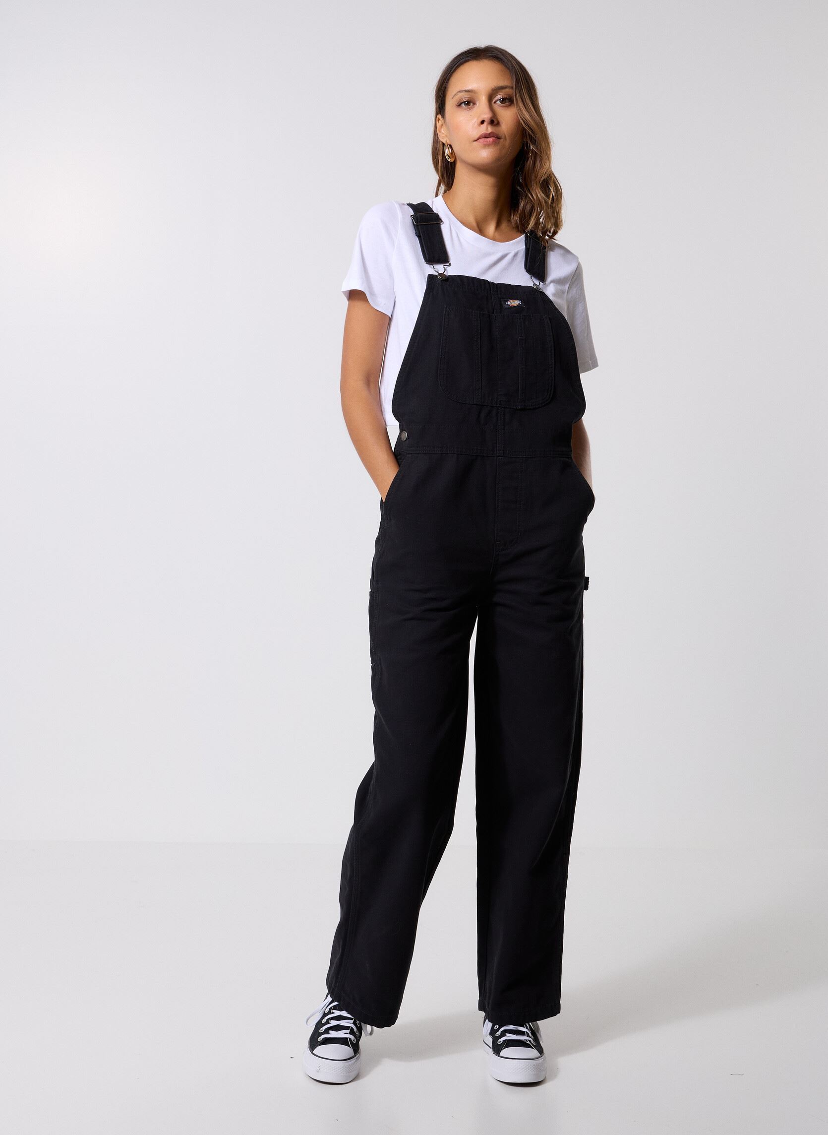 Latzhosen Canvas Bib W damen schwarz Dickies Latzhosen Canvas Bib W damen schwarz BLACK