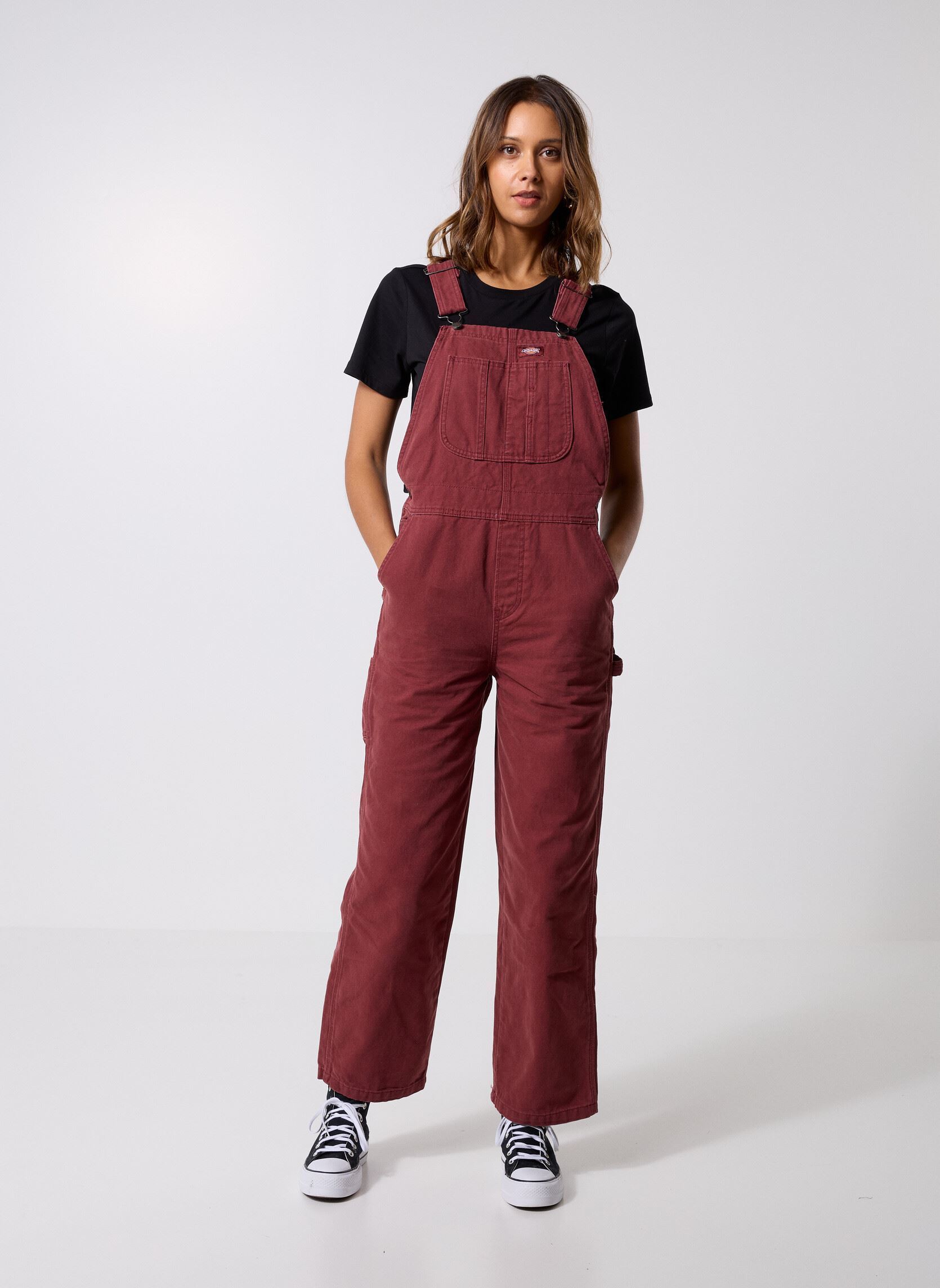 Salopettes Canvas Bib W femme bordeaux Dickies Salopettes Canvas Bib W femme bordeaux ANDORRA