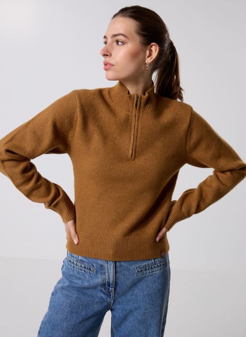Dickies Tee-shirts manches longues Ruston Qz Sweater W femme marron