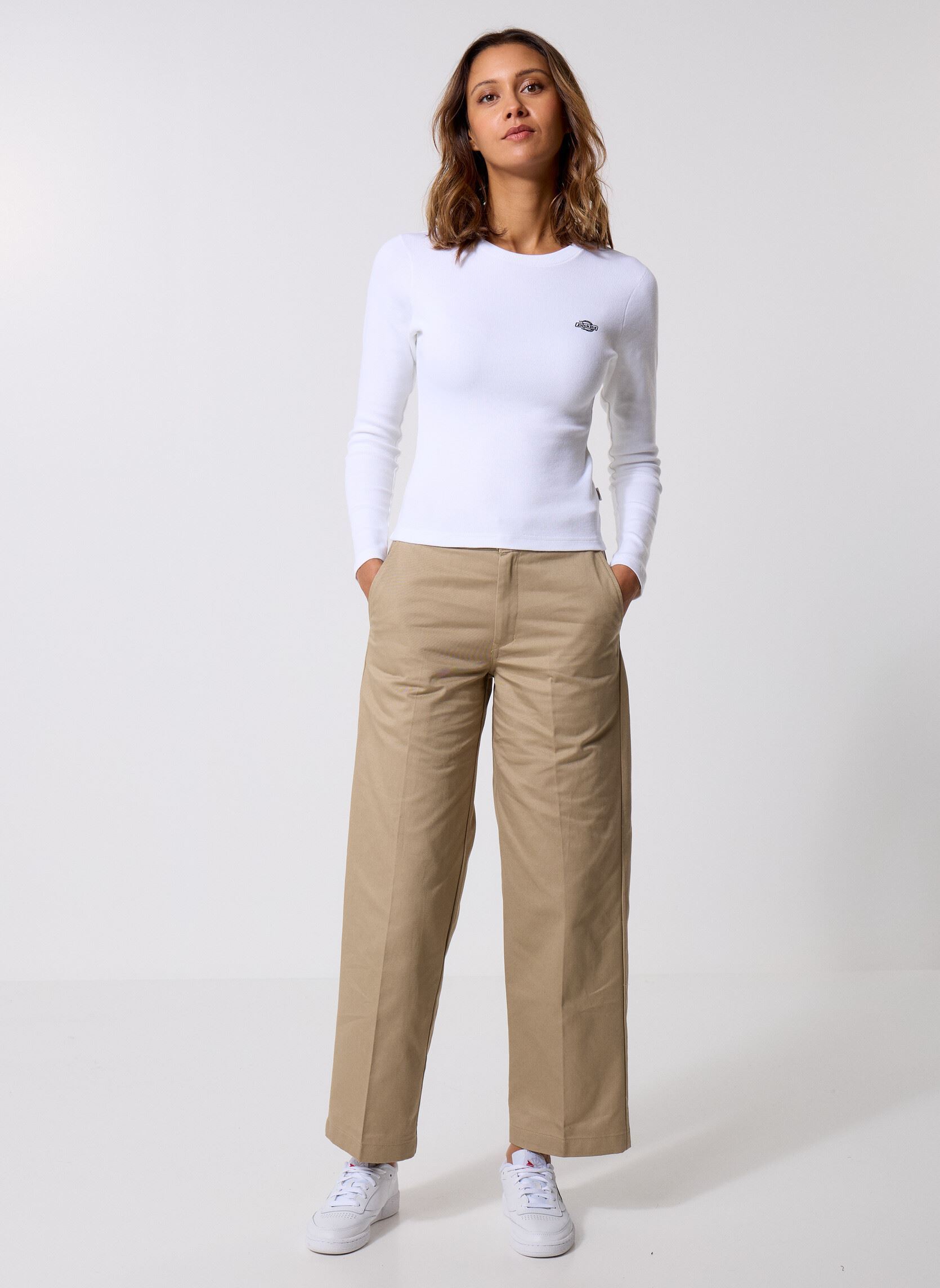 Langarm-T-Shirts Gladeville Tee Ls W damen weiß Dickies Langarm-T-Shirts Gladeville Tee Ls W damen weiß WHITE