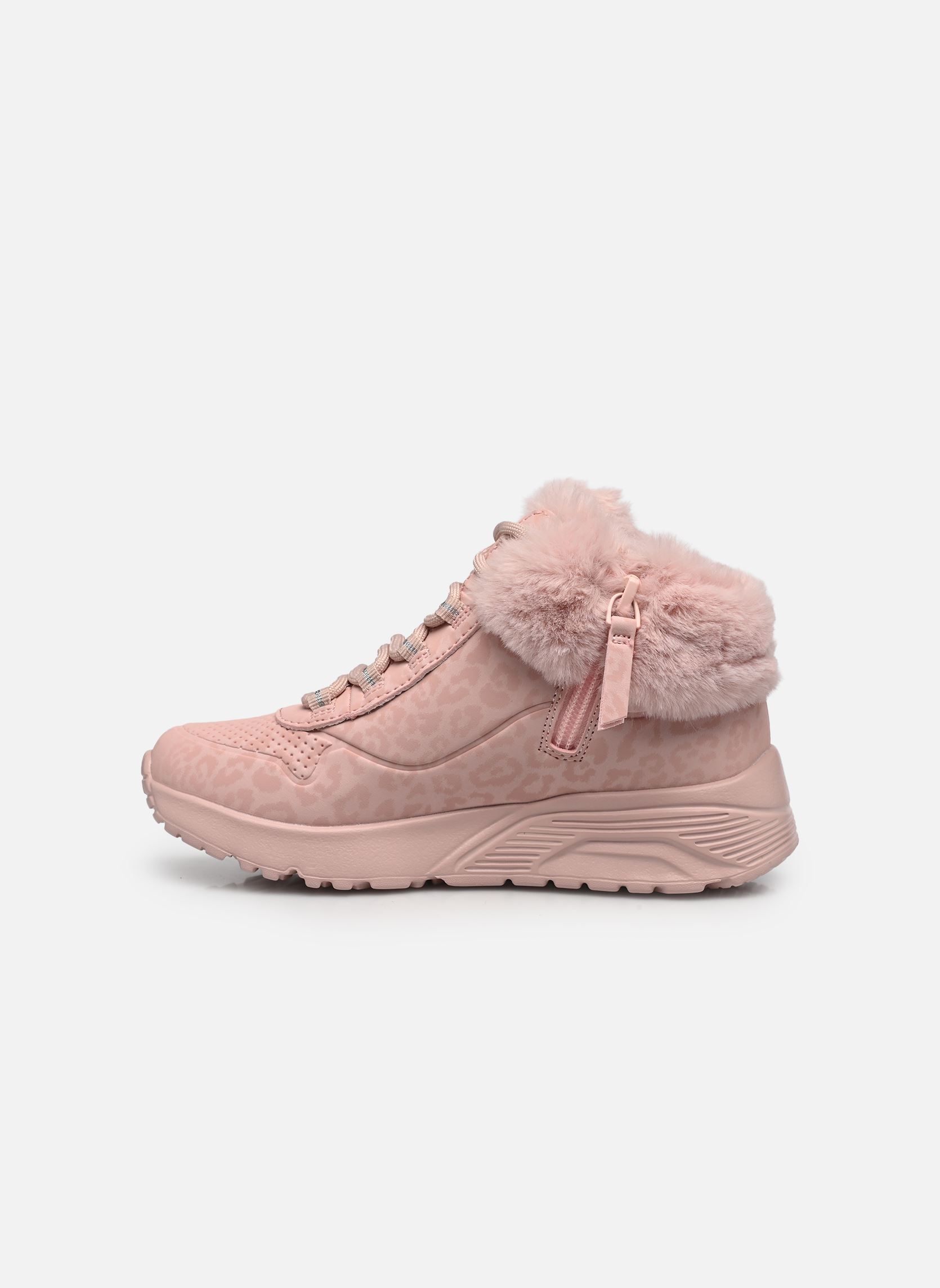 Hoge sneakers Uno Lite - Cozy Leopard meisjes roze Skechers Hoge sneakers Uno Lite - Cozy Leopard meisjes roze BLSH