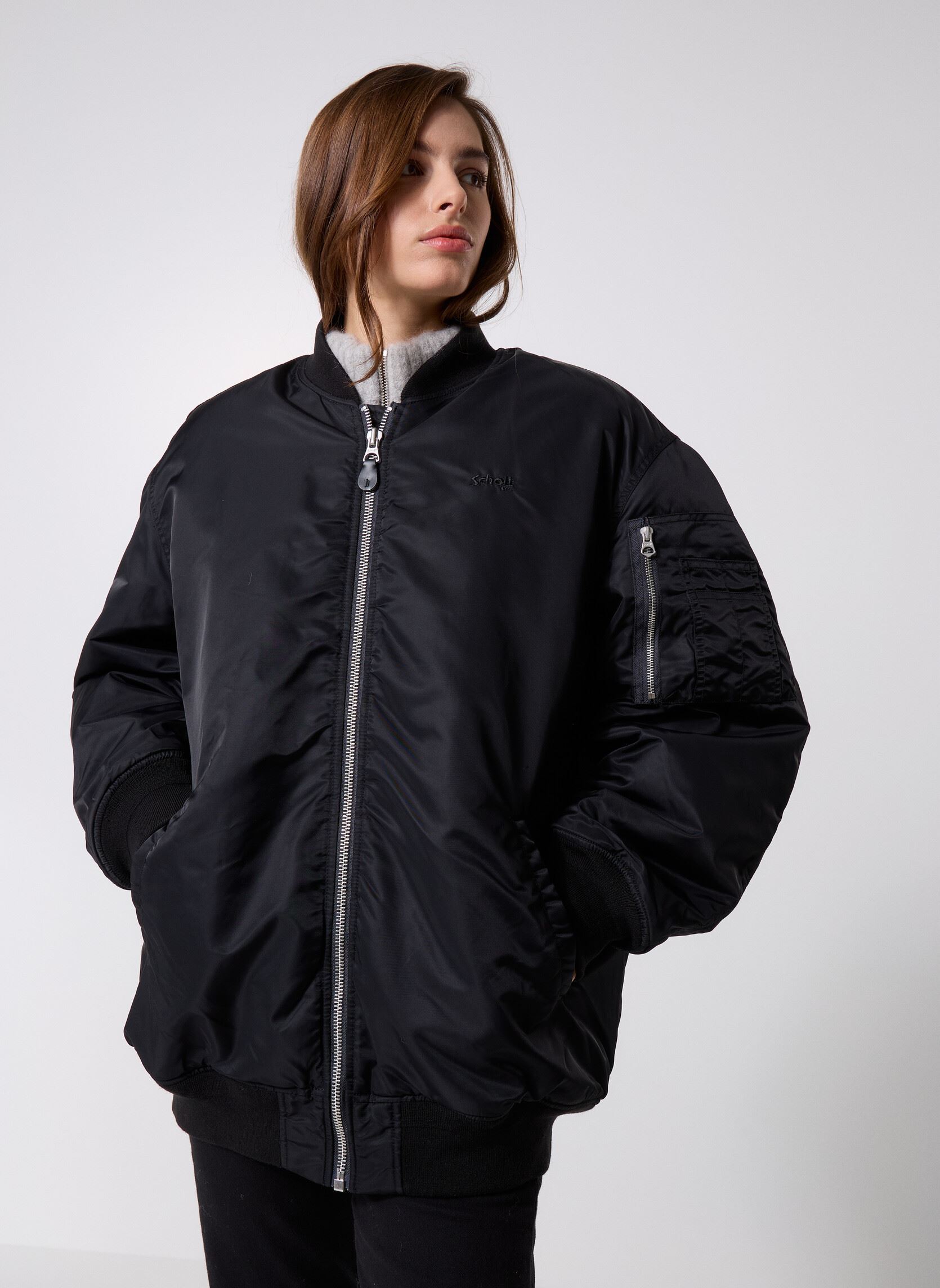 Vêtements Schott Maxy Oversized Bomber Jacket AIRFMAXWRS pour Femme