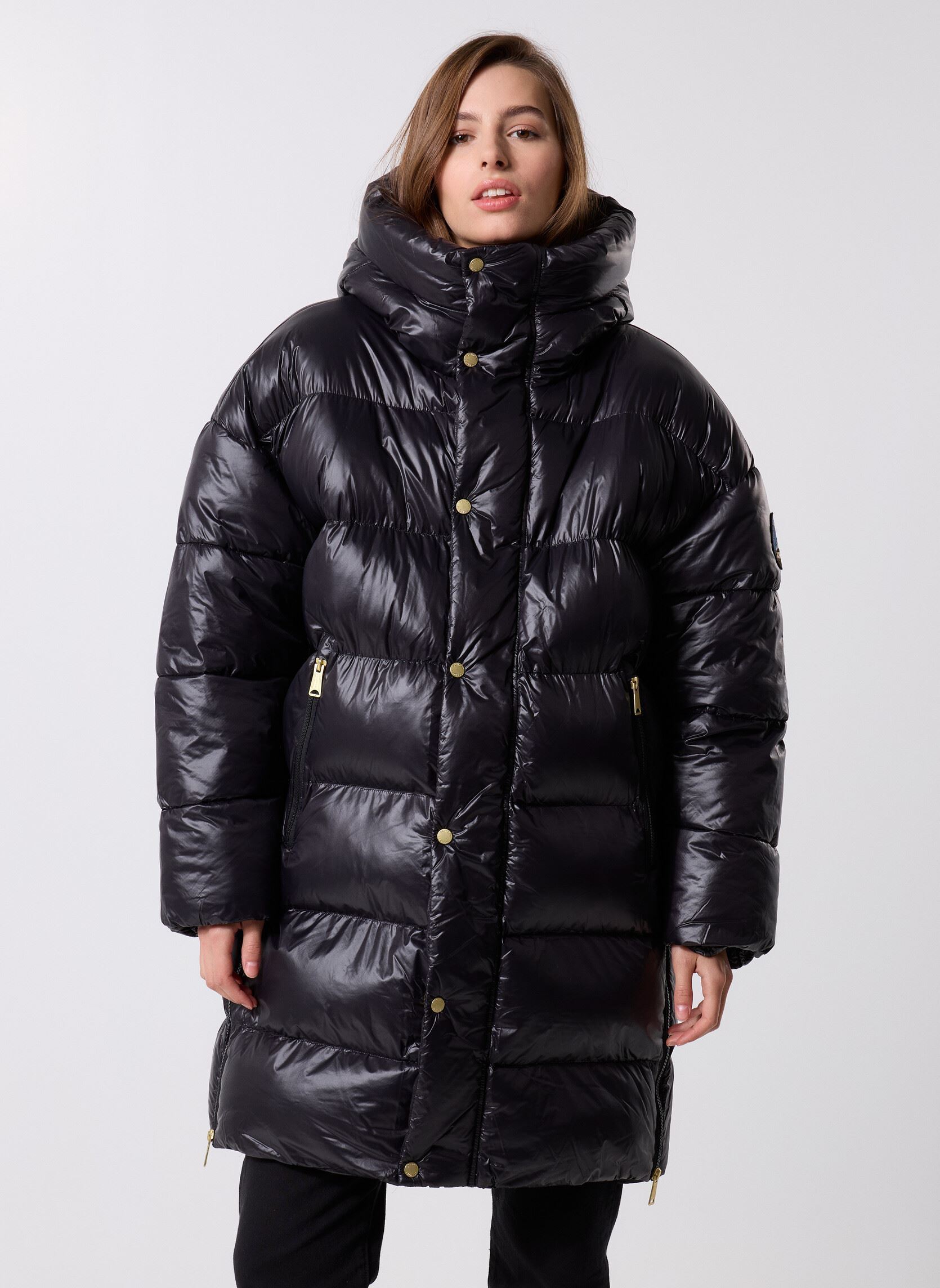 Vêtements Schott Doudoune Longue Oversize Zip Cote Schott COURTNEY2W pour Femme