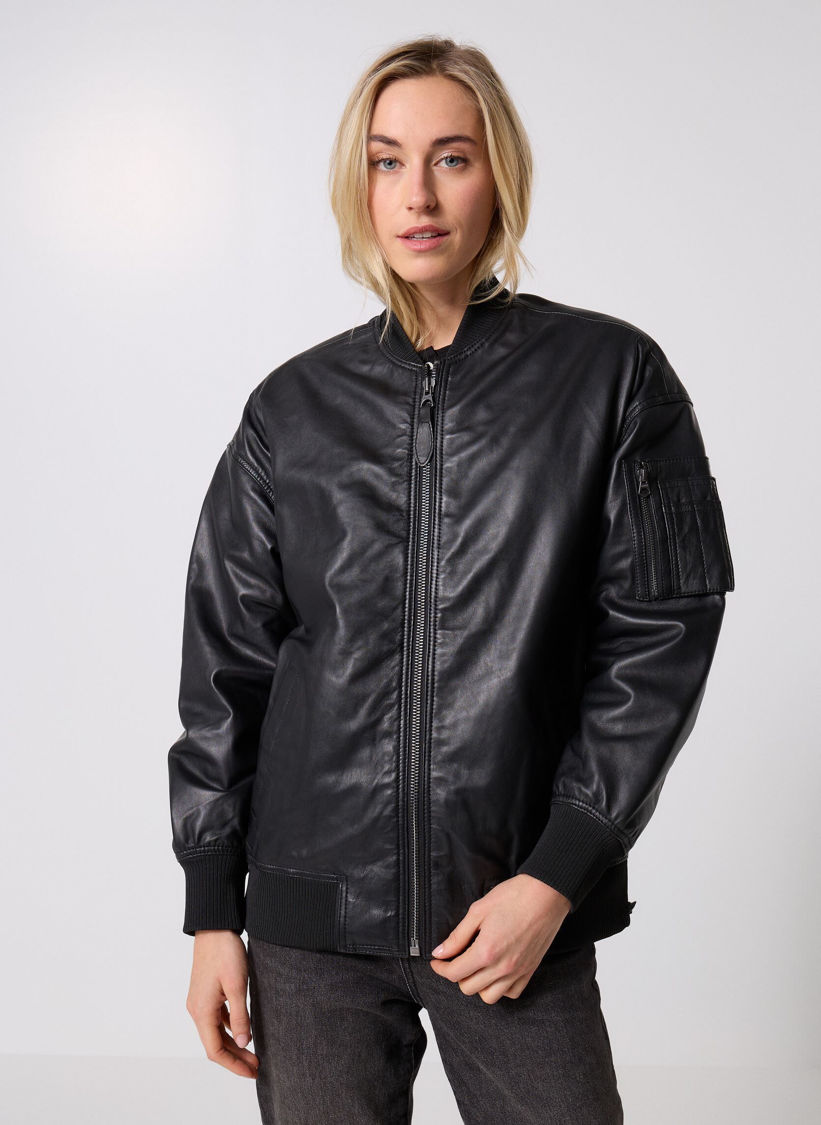 Vêtements Schott Bomber Jacket Avec Zip Cote Schott LCWAIRLONG pour Femme