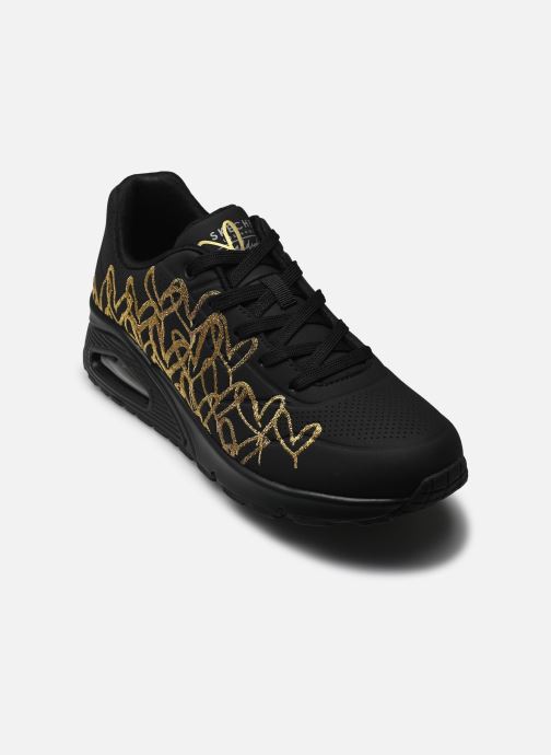 Skechers Sneaker Uno - Golden Heart Goldcrown damen schwarz