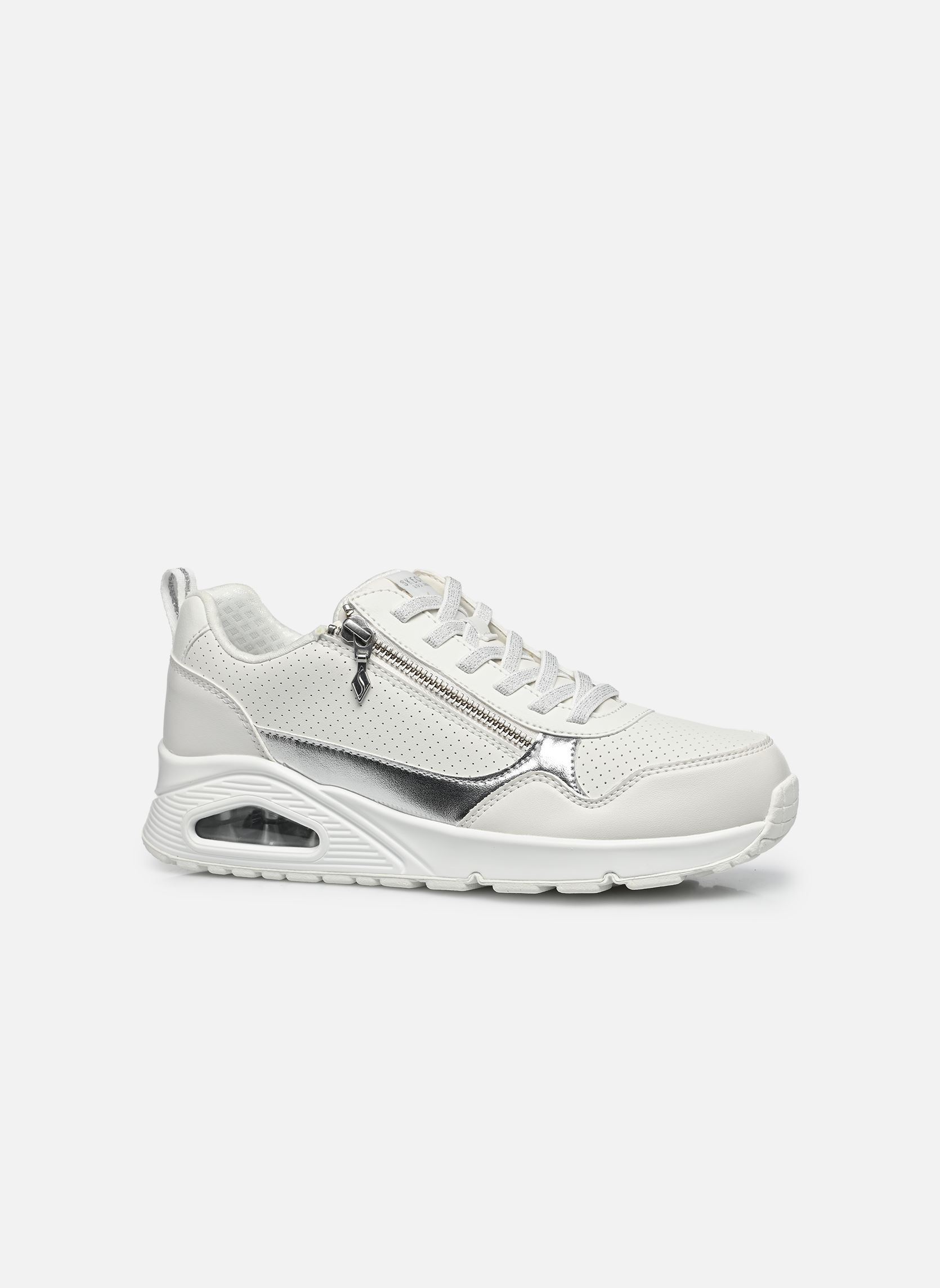 Sneakers Uno- Metallic Sliders dames wit Skechers Sneakers Uno- Metallic Sliders dames wit WHT