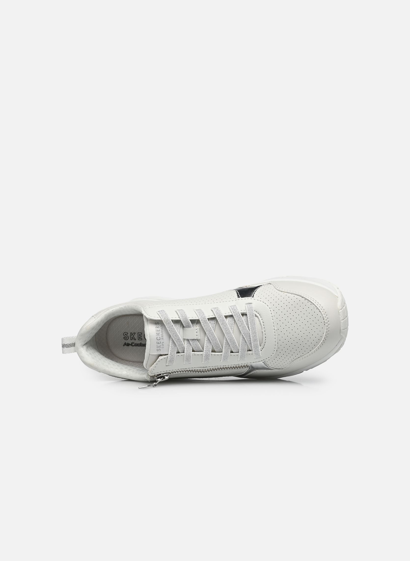 Sneakers Uno- Metallic Sliders dames wit Skechers Sneakers Uno- Metallic Sliders dames wit WHT