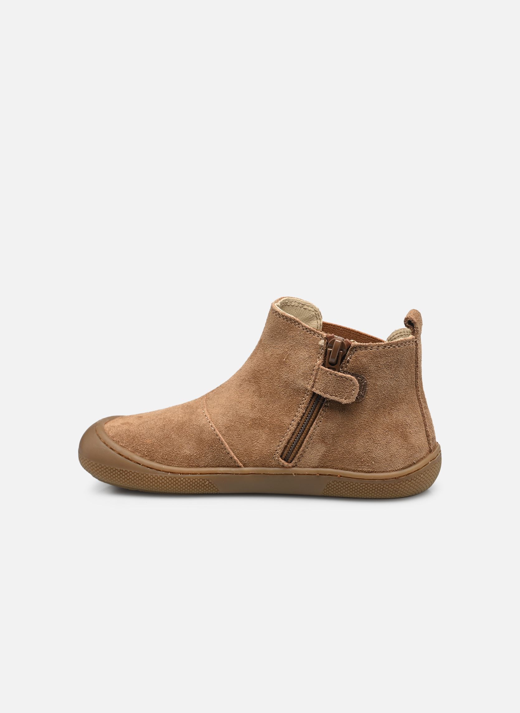 Bottines Glitty Barefoot marron Naturino Bottines Glitty Barefoot marron Suede Brown