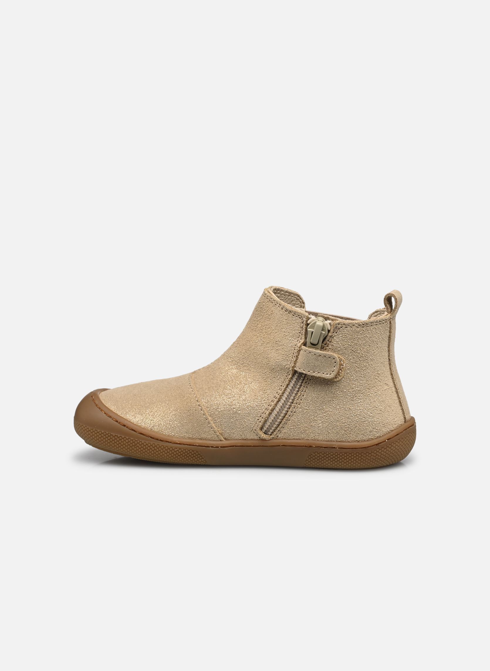 Bottines Glitty Barefoot fille or et bronze Naturino Bottines Glitty Barefoot fille or et bronze SUEDE GLITTER PLATINUM