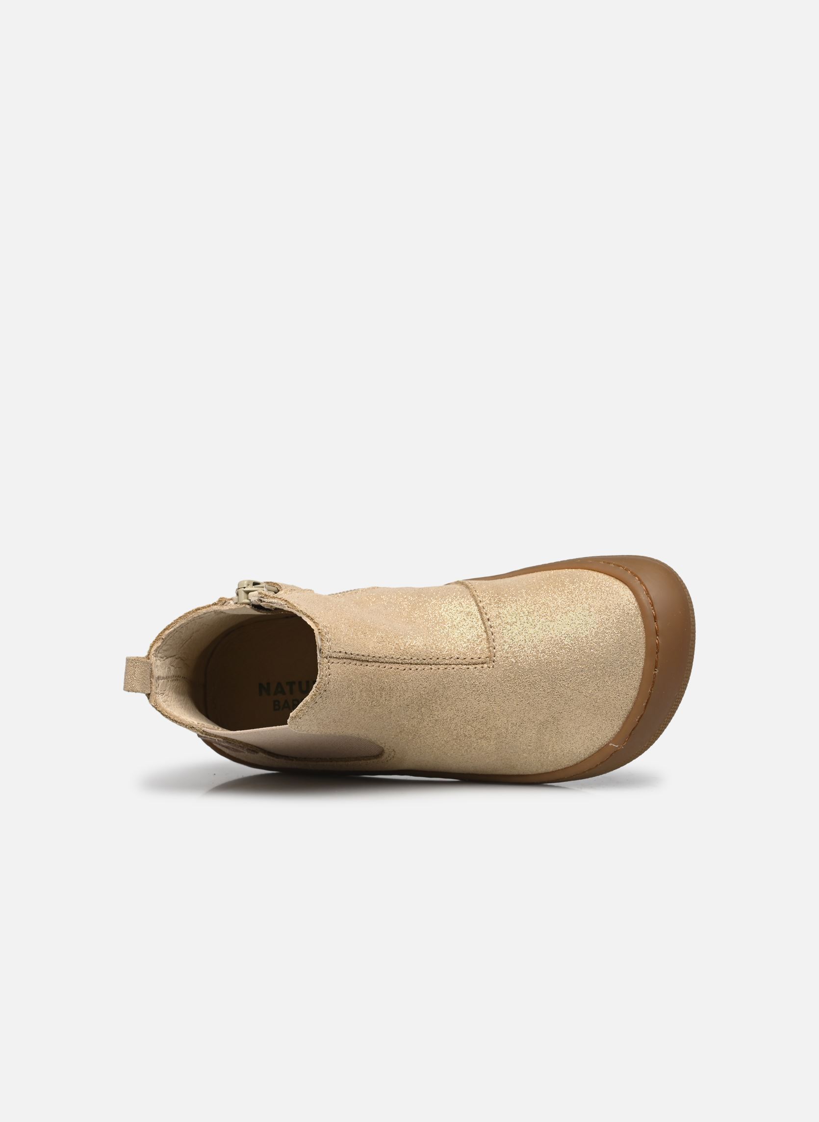 Bottines Glitty Barefoot fille or et bronze Naturino Bottines Glitty Barefoot fille or et bronze SUEDE GLITTER PLATINUM