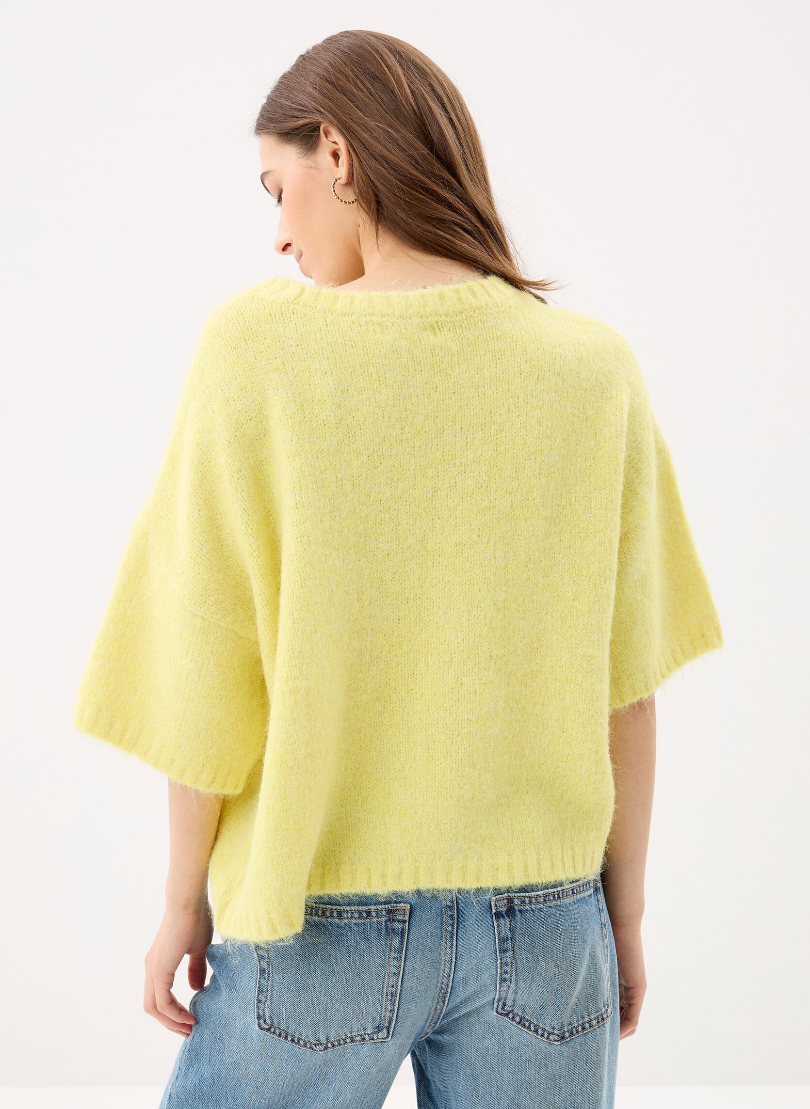Pulls MANIA femme jaune MADE BY Pulls MANIA femme jaune Yellow Pear
