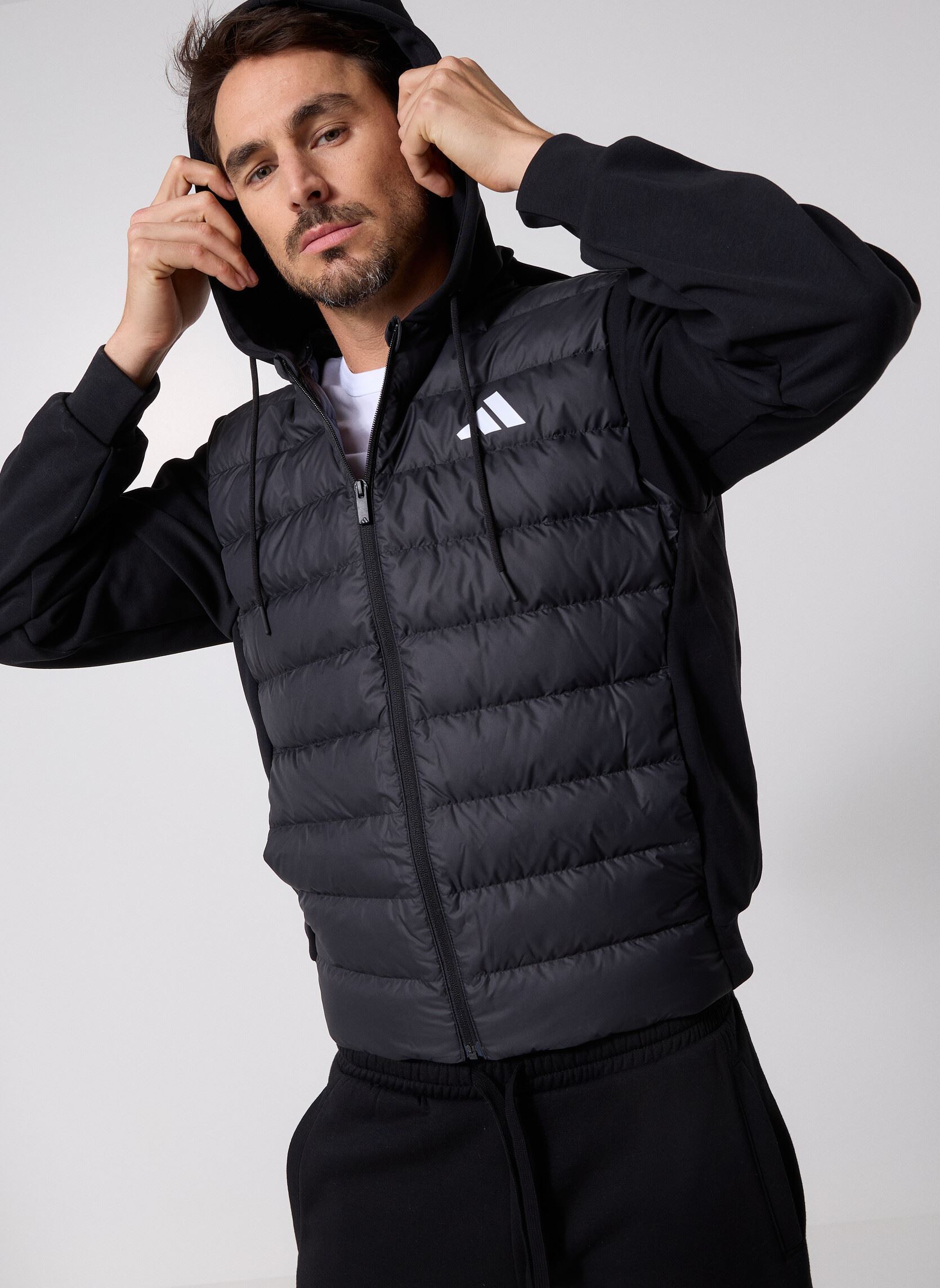 Vêtements adidas sportswear ESS LD HYB HD J pour Homme