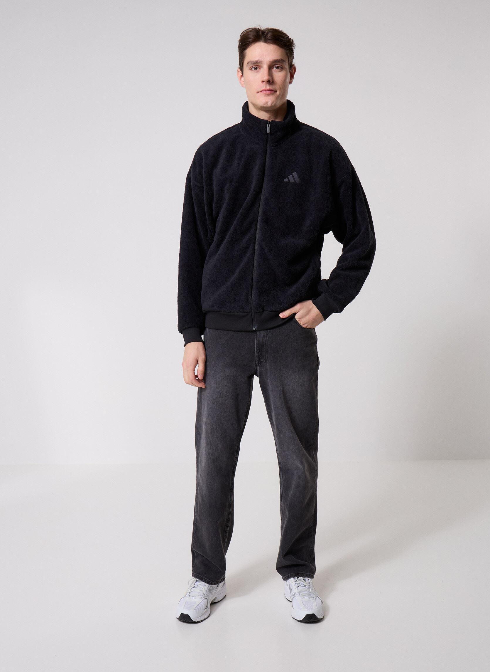 Sweaters met rits M FI SL SHRP TT heren zwart adidas sportswear Sweaters met rits M FI SL SHRP TT heren zwart Black