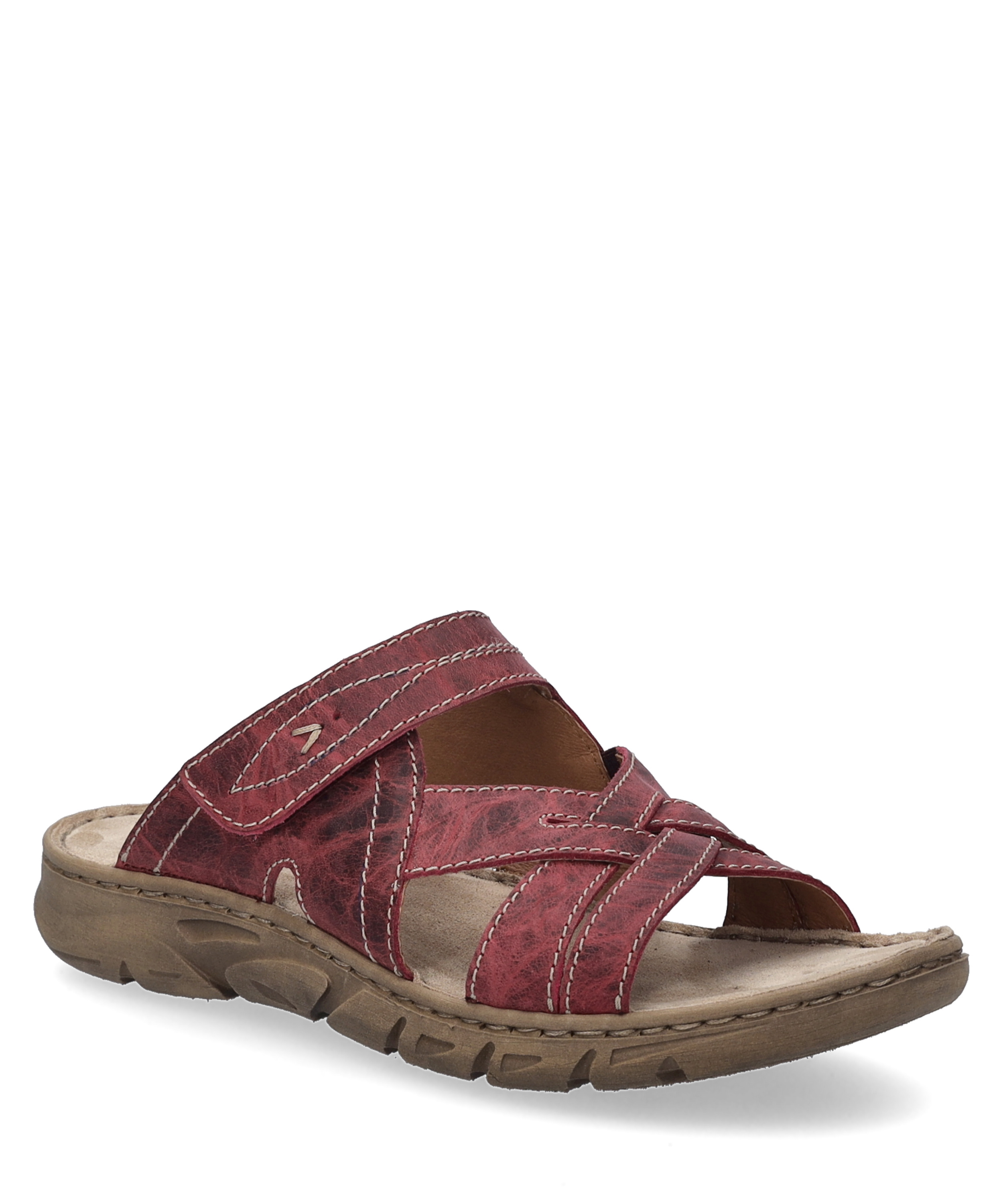 Josef Seibel Brenda 10 Sandali Donna In Pelle Scamosciata Kaki – Chiusura Velcro – Suola Rubflex E Sughero – Fatto A Mano