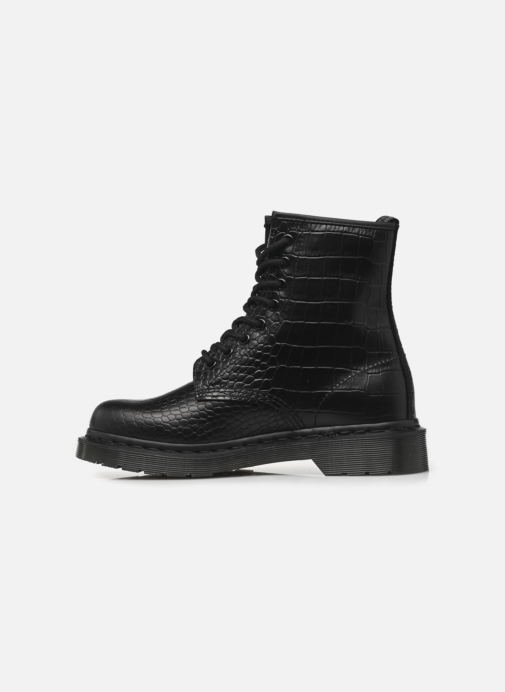 Bottines à lacets 1460 Croco femme noir Dr. Martens Bottines à lacets 1460 Croco femme noir BLACK ATLAS CROC EMBOSS