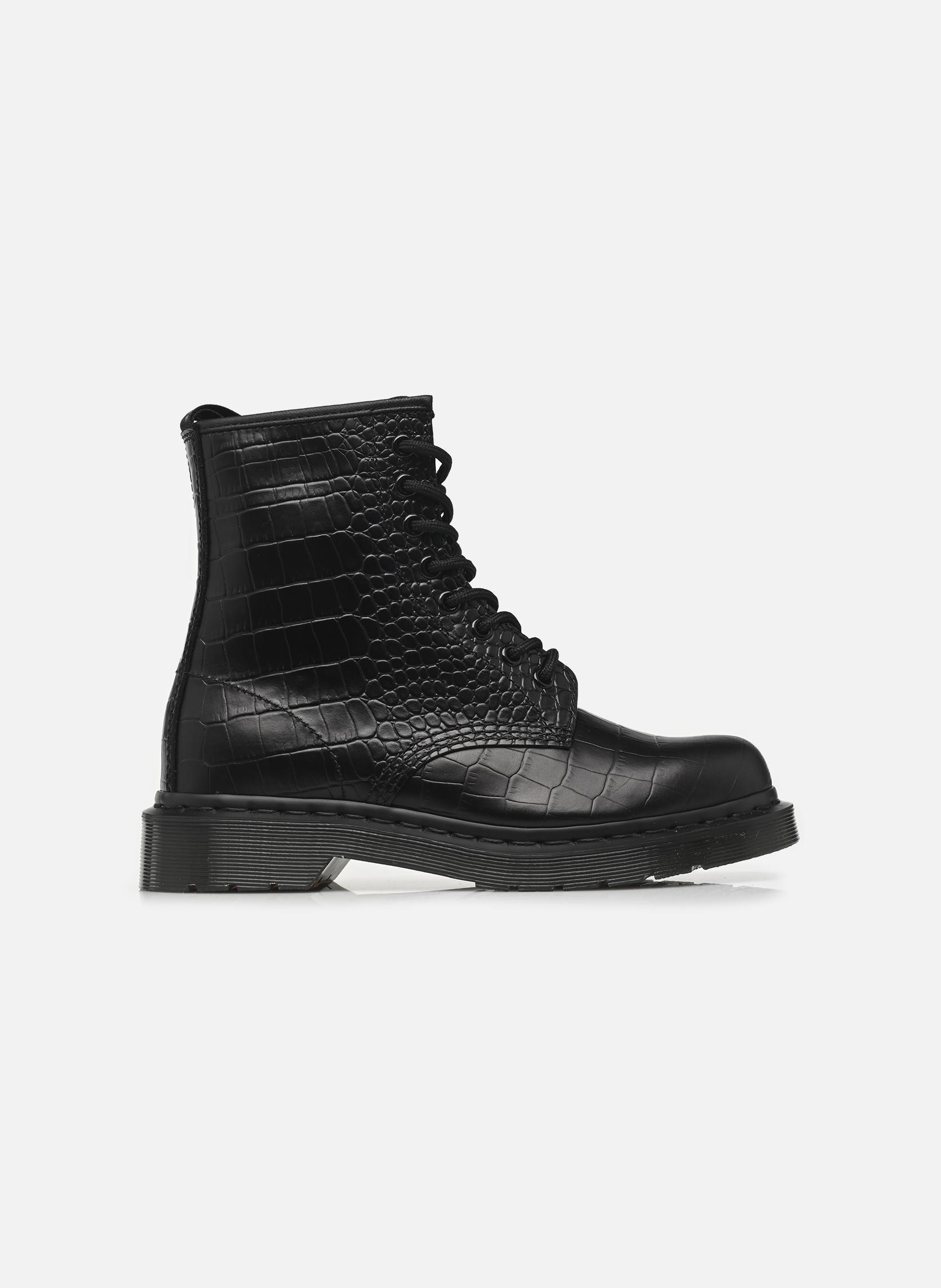 Bottines à lacets 1460 Croco femme noir Dr. Martens Bottines à lacets 1460 Croco femme noir BLACK ATLAS CROC EMBOSS