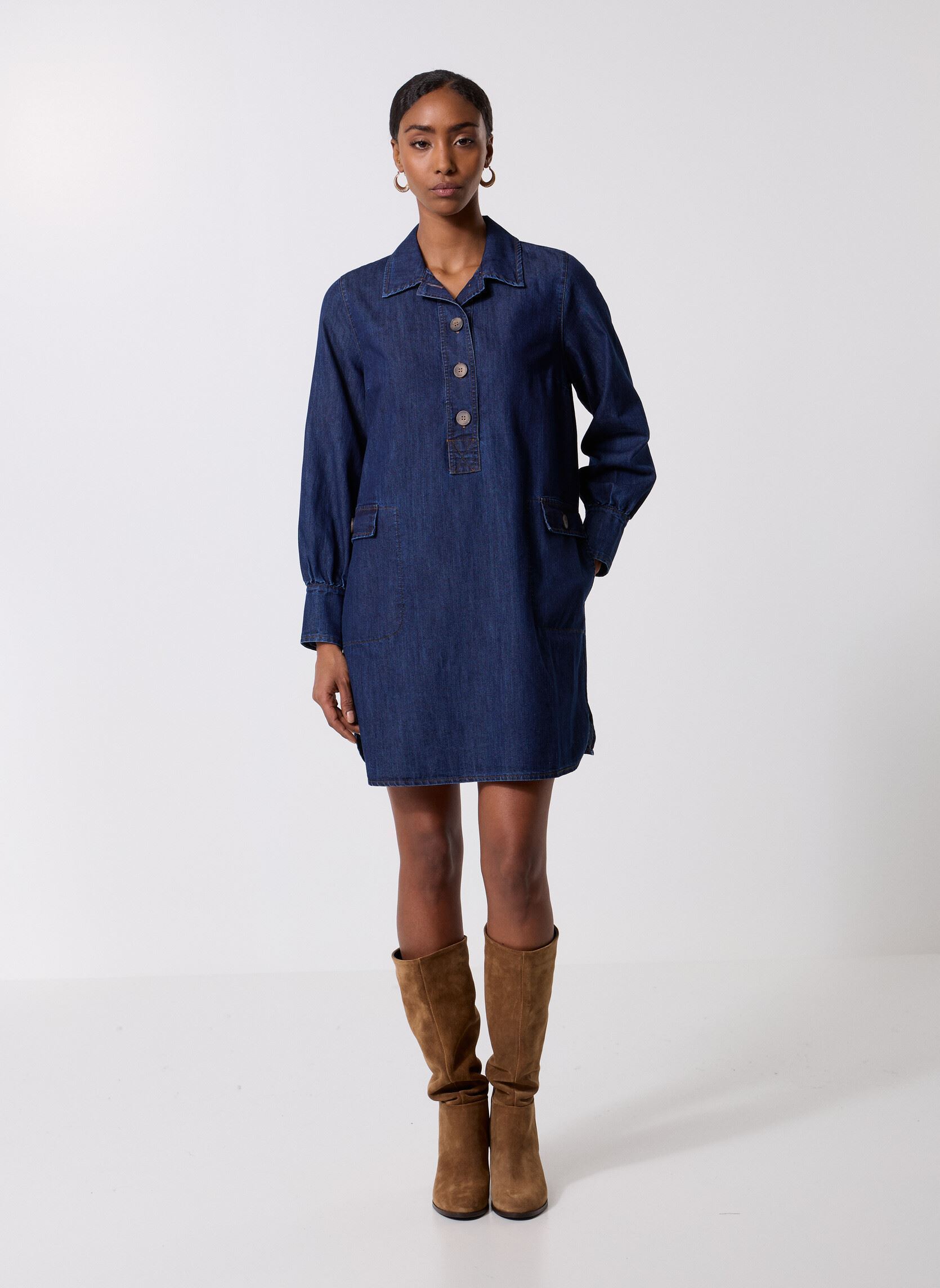 Jurken FK-RO-ELINE-D dames blauw La Fée Maraboutée Jurken FK-RO-ELINE-D dames blauw BRUT