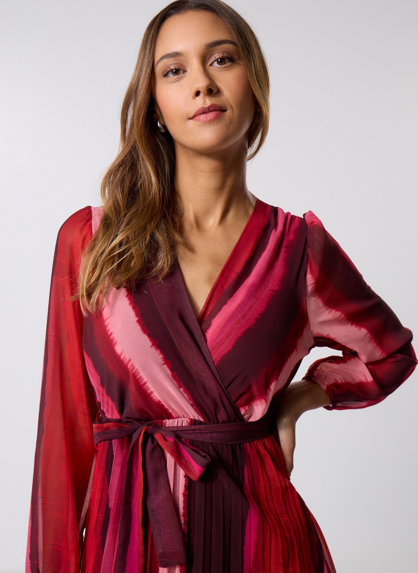 Vestidos largos FK-RO-RUMAYA-W mujer rojo La Fée Maraboutée Vestidos largos FK-RO-RUMAYA-W mujer rojo GROSEILLE