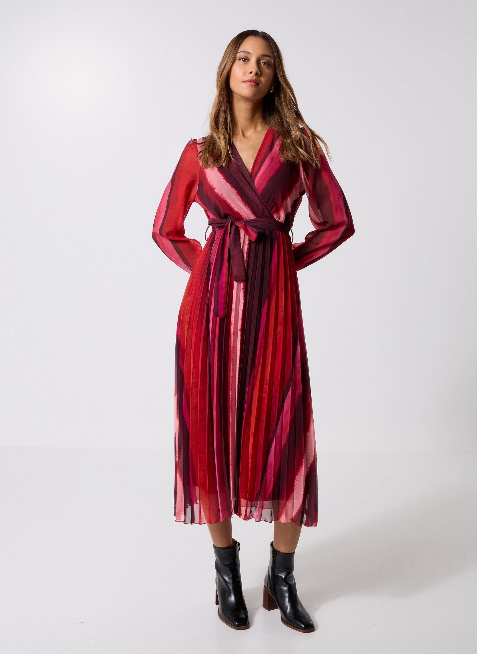 Vestidos largos FK-RO-RUMAYA-W mujer rojo La Fée Maraboutée Vestidos largos FK-RO-RUMAYA-W mujer rojo GROSEILLE