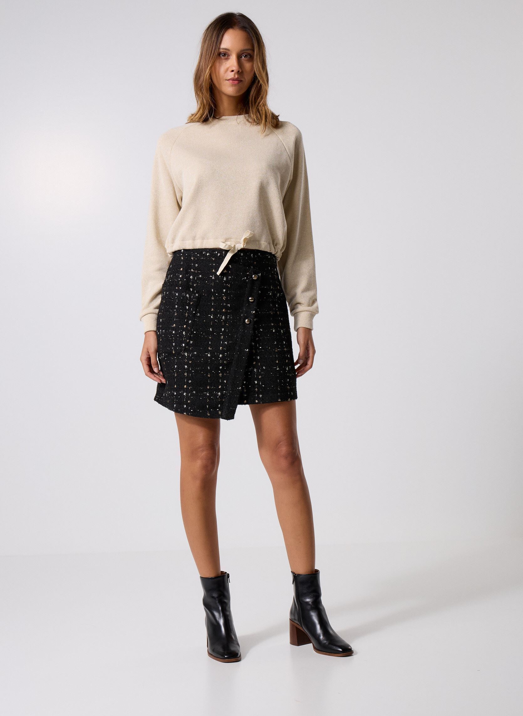 Sweater FK-TS-EUNICE dames wit La Fée Maraboutée Sweater FK-TS-EUNICE dames wit Ecru