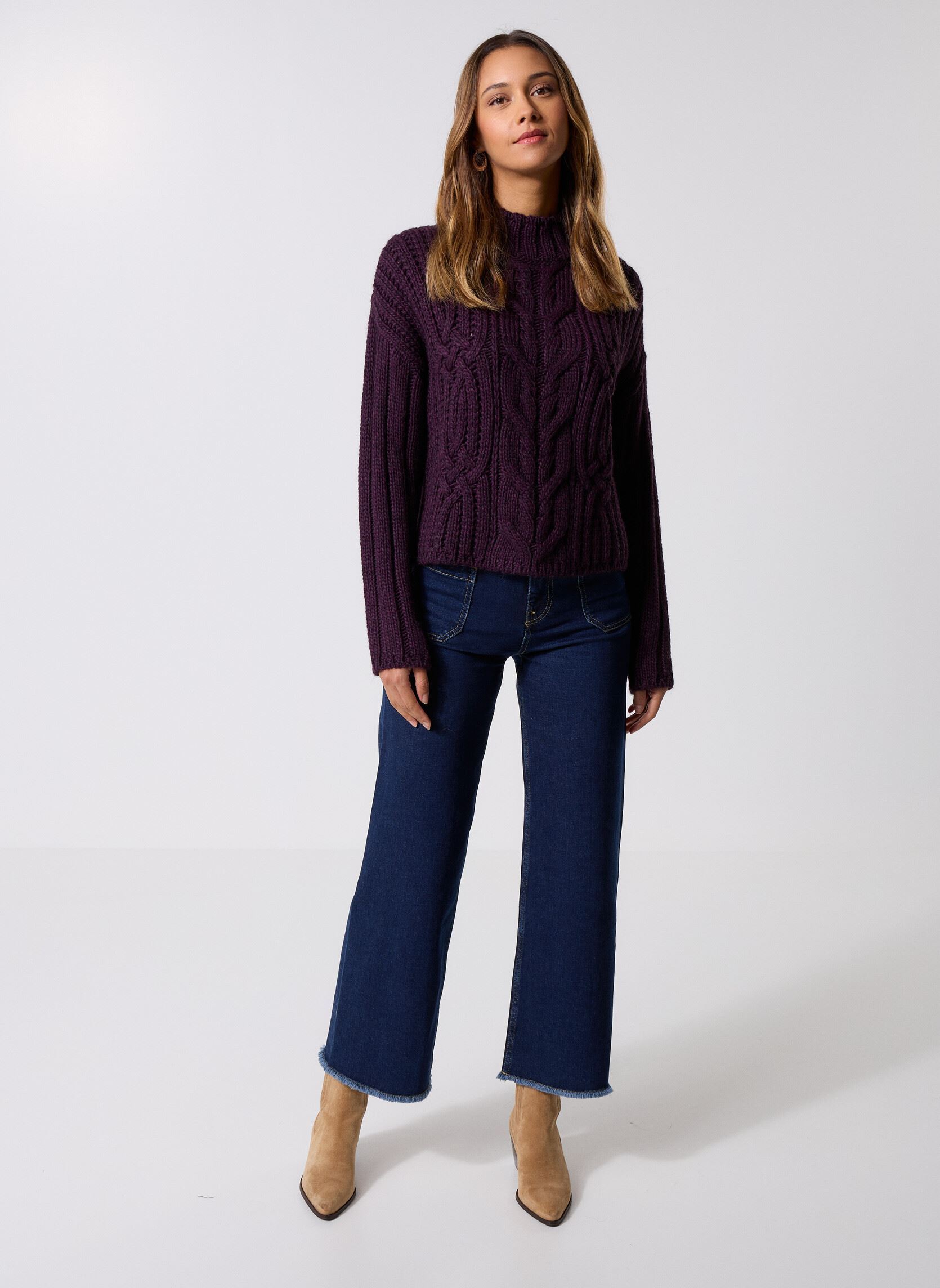 Pulls FK-PU-EXILIO femme violet La Fée Maraboutée Pulls FK-PU-EXILIO femme violet CASSIS