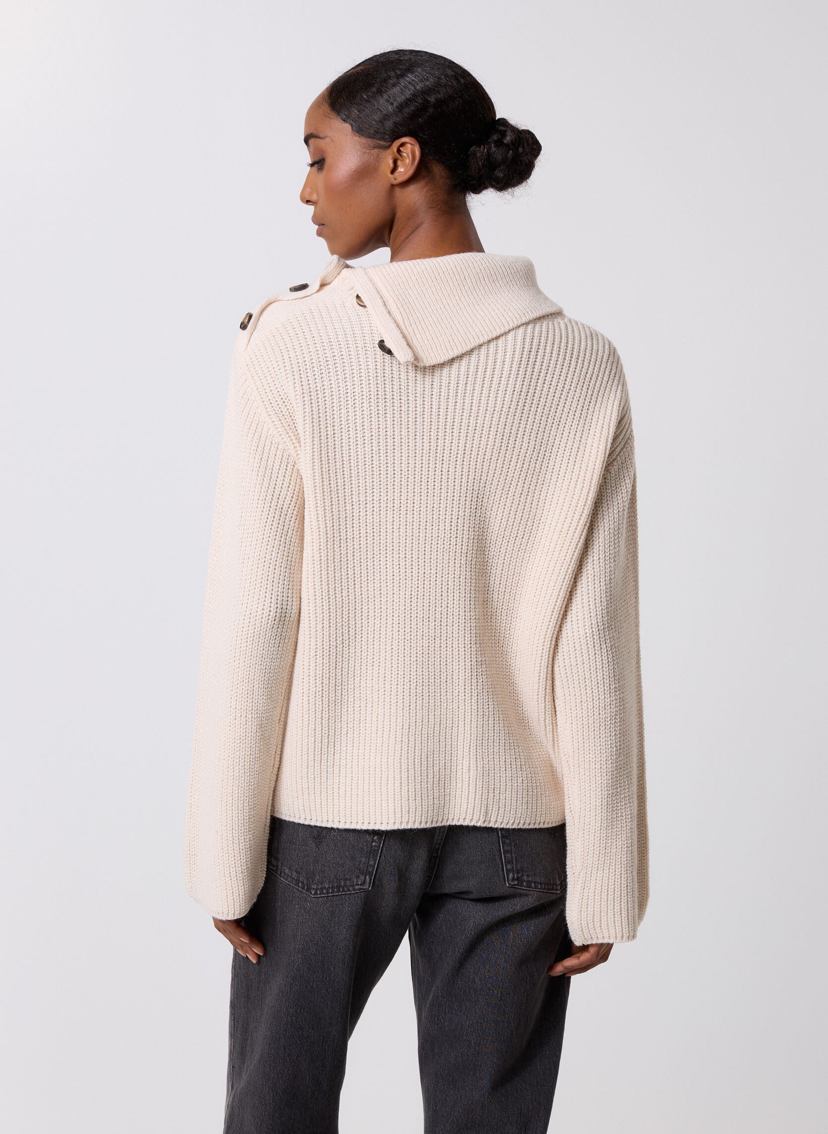 Pulls FK-PU-EBAHI femme blanc La Fée Maraboutée Pulls FK-PU-EBAHI femme blanc Ecru