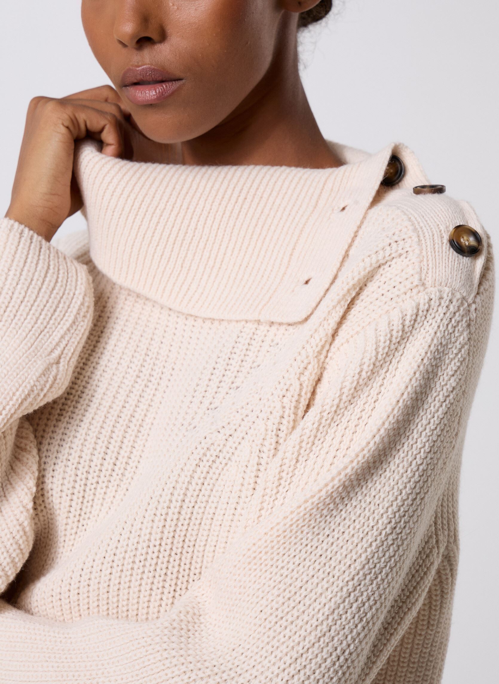 Pulls FK-PU-EBAHI femme blanc La Fée Maraboutée Pulls FK-PU-EBAHI femme blanc Ecru