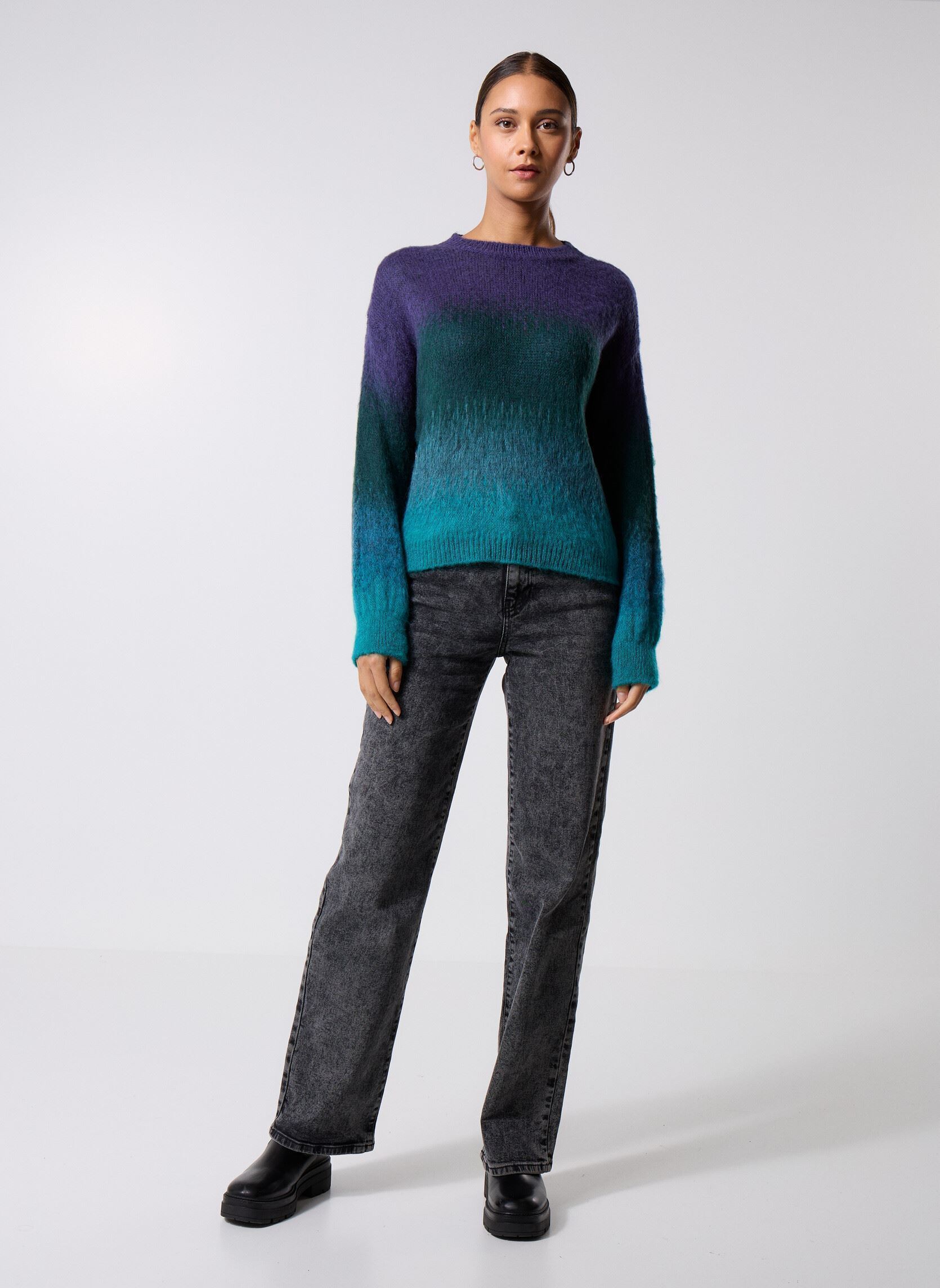 Pulls FK-PU-ERZIAN femme bleu La Fée Maraboutée Pulls FK-PU-ERZIAN femme bleu Petrole